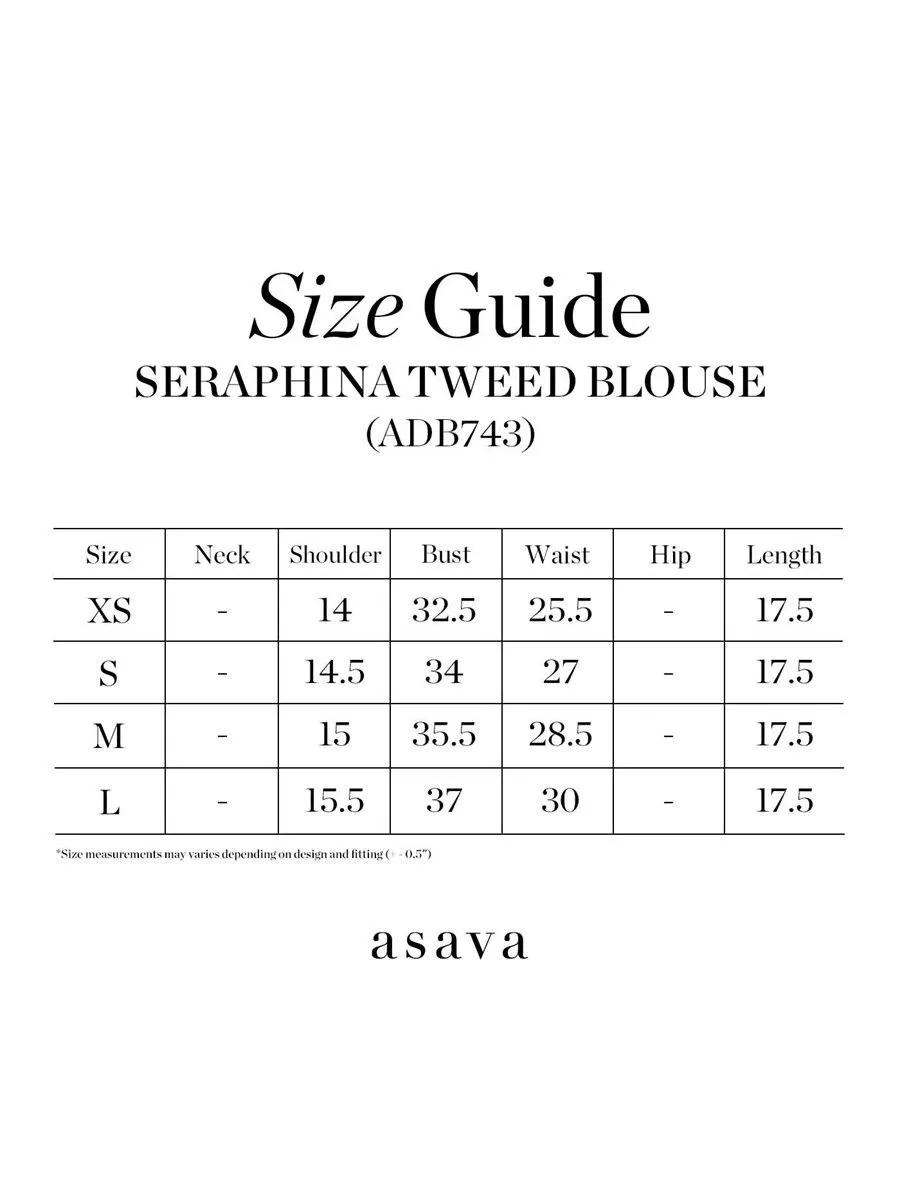 ASAVA (AW23) Seraphina Women Tweed Blouse Brown ASAVA (AW23) Seraphina Women Tweed Blouse Brown