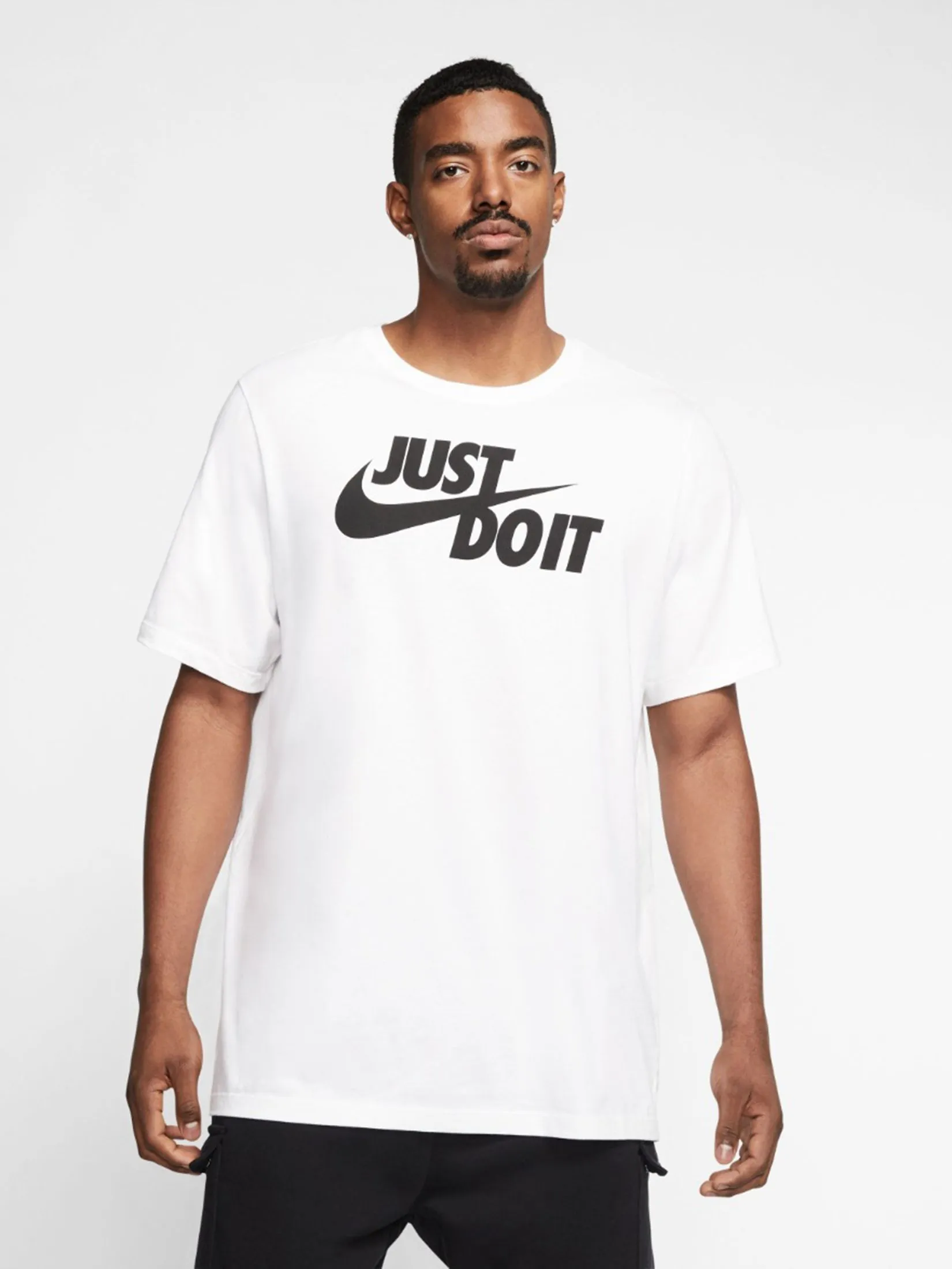 NIKE Men T-Shirt Sportswear JDI White/Black NIKE Men T-Shirt Sportswear JDI White/Black