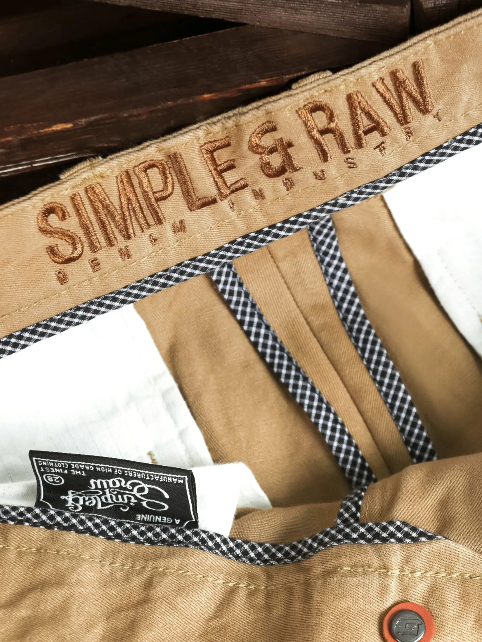 SIMPLE&RAW Timber Chino Pants Sk814 Brown