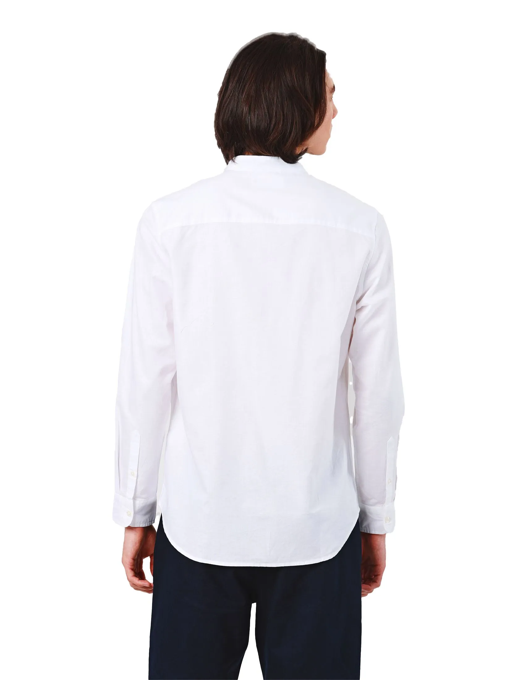 JOHN HENRY Men's Long Sleeves Shirts (Slim Fit) Rejuvenate Vacation White