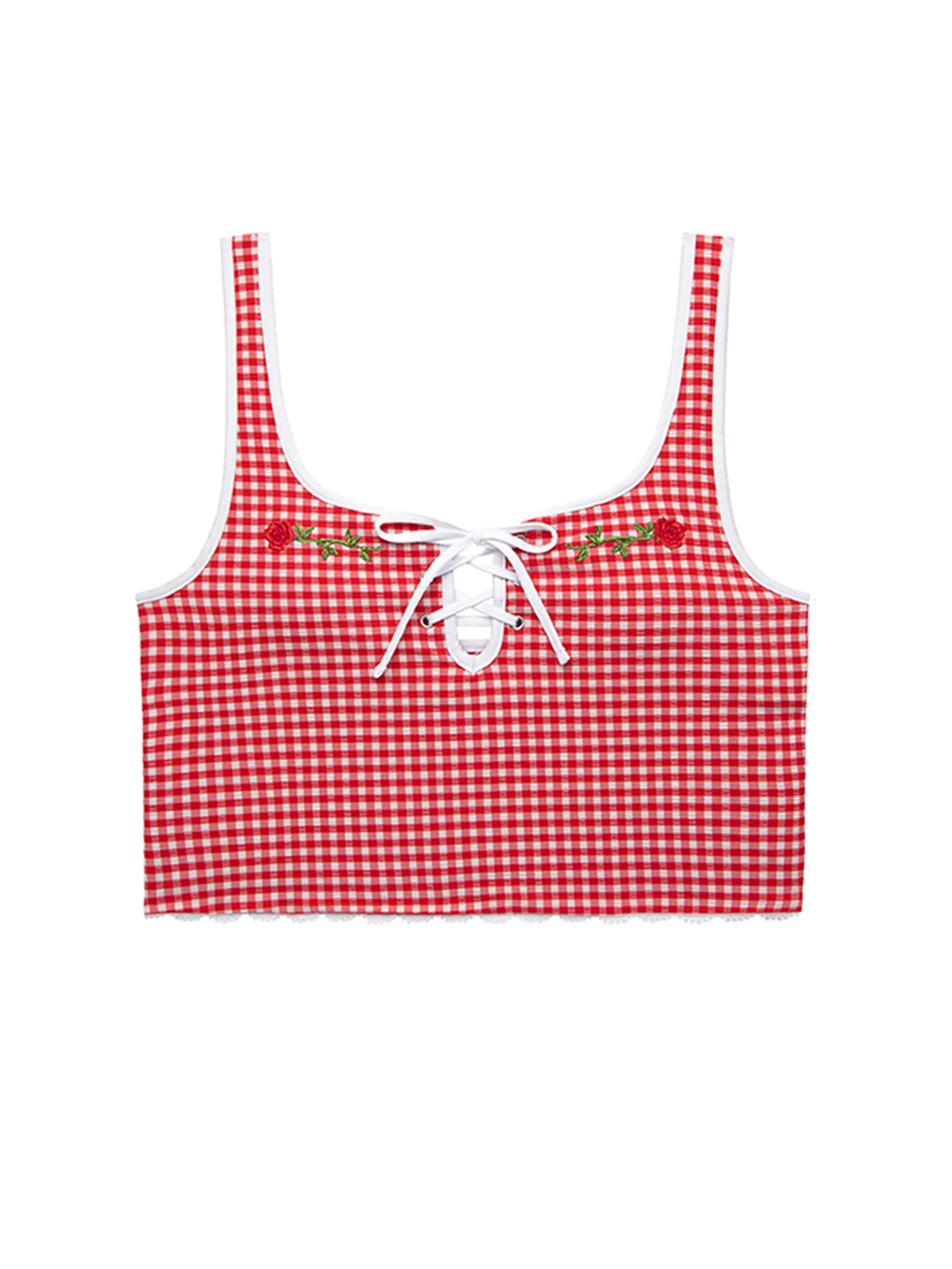 SABINA Sabina x Aprilpoolday Camille Swim Top - Dark Red Size - L