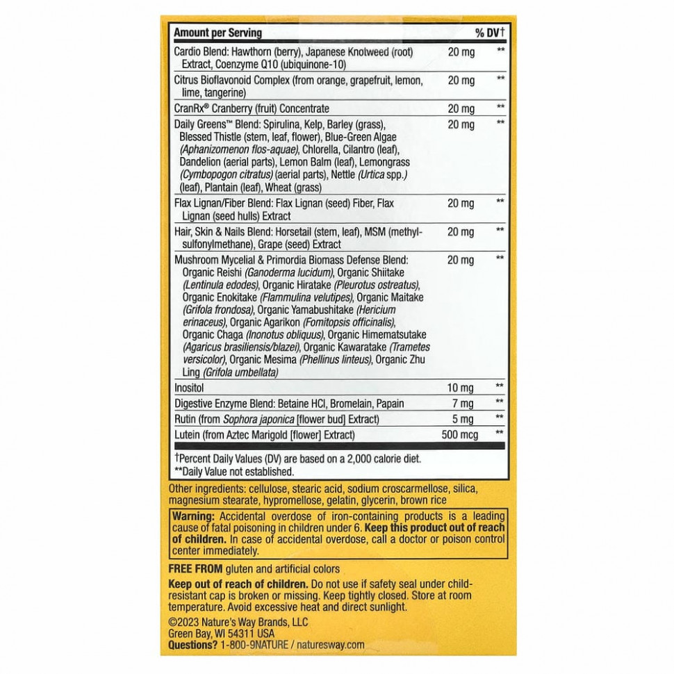 Nature's Way, Alive! Once Daily, полный комплекс высокоэффективных мультивитаминов для женщин, 60 таблеток