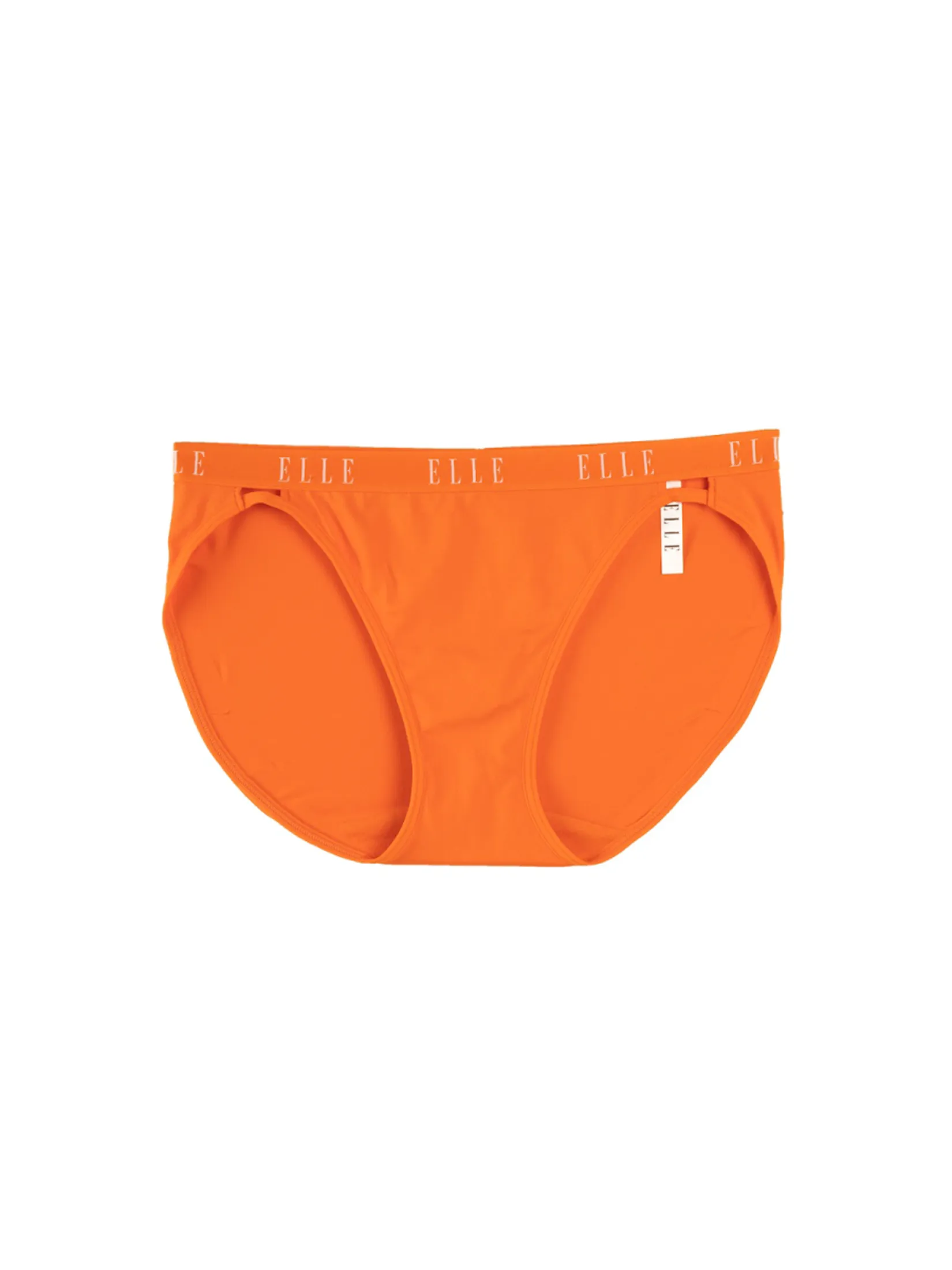 ELLE LINGERIE Women Sexy Lowrise Panties woven elastic waistband ELLE LOGO LU1946 - Orange Size - L