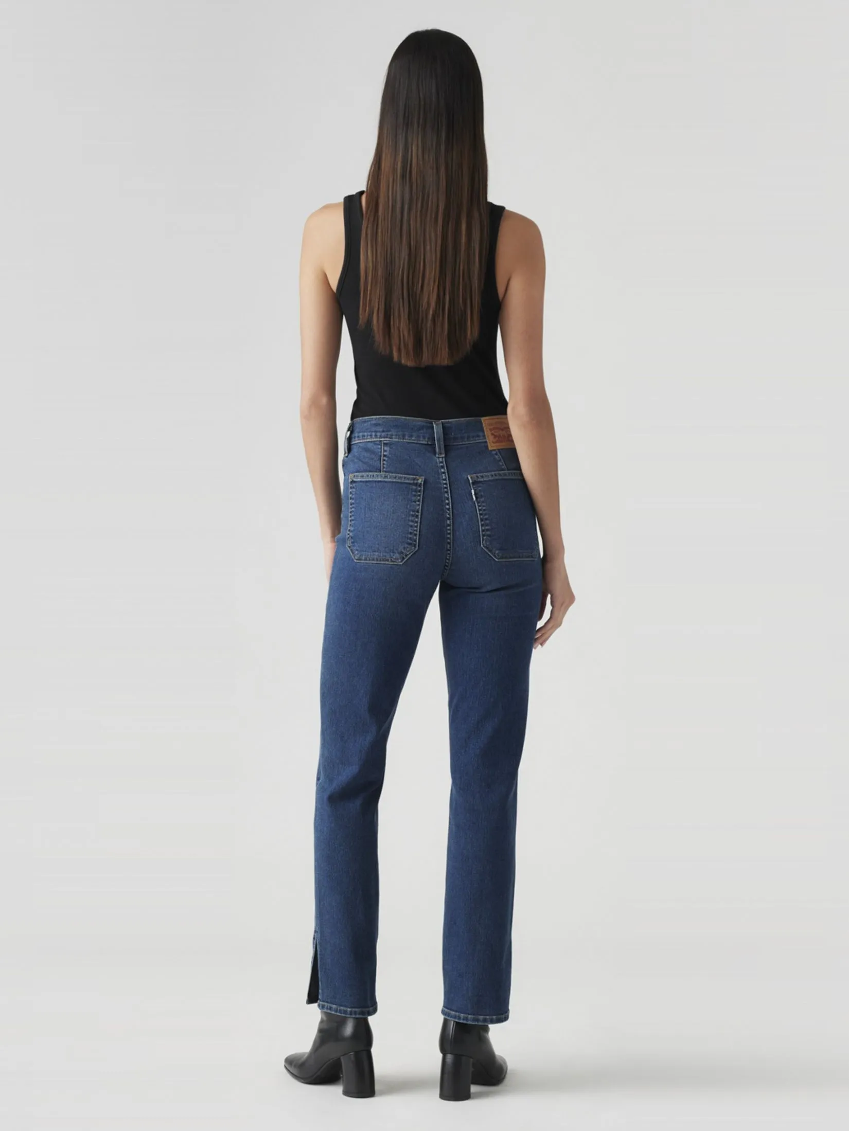 LEVI'S Women's Tailored 724 Straight Jeans Deep Blue