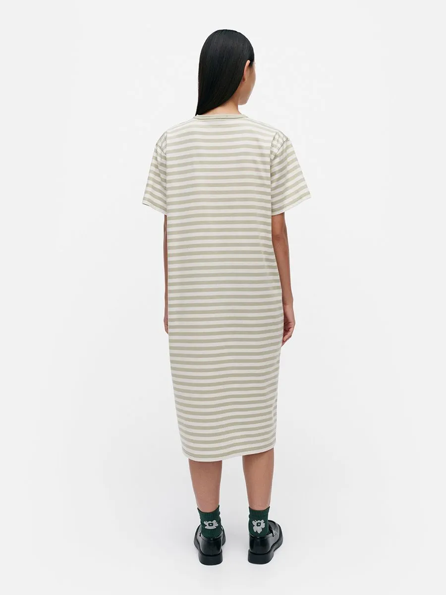 MARIMEKKO GREEN WOMAN TASARAITA OVERSIZED DRESS