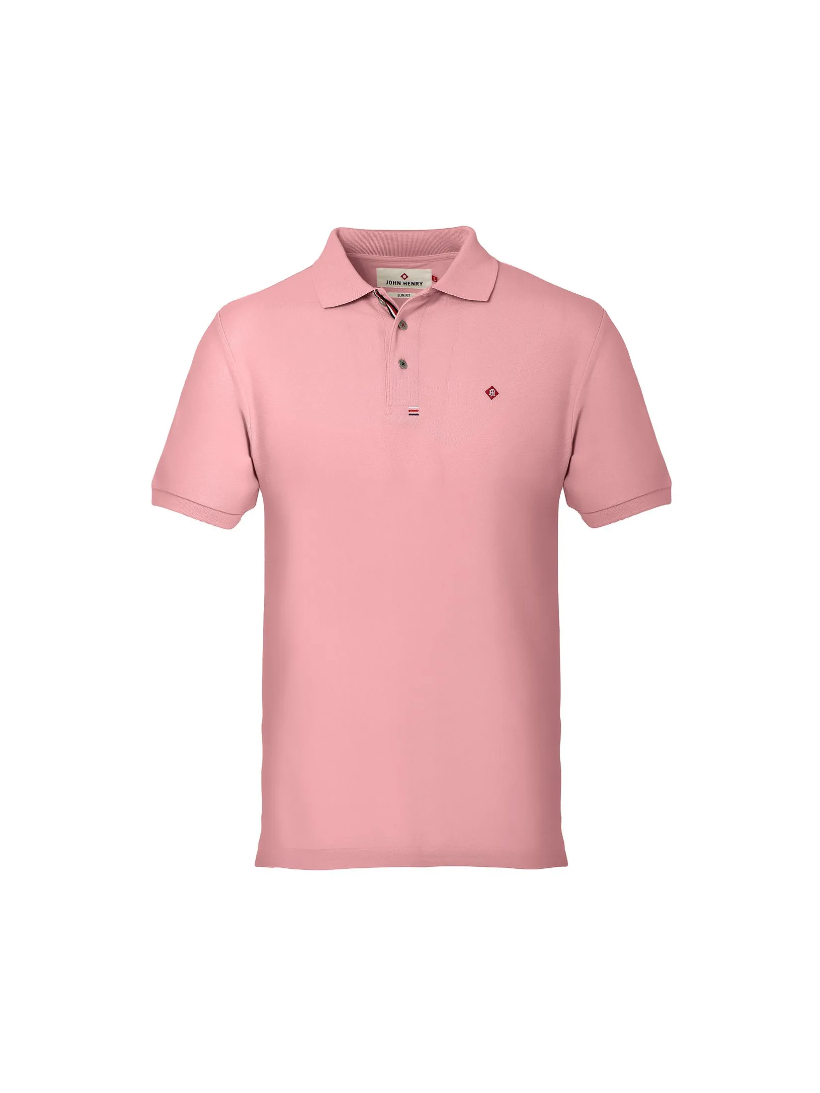 JOHN HENRY Men's Polo (Slim Fit) ESSENTIALS Pink