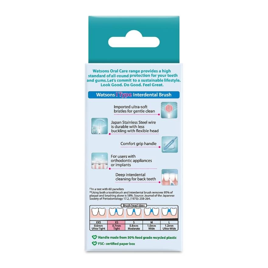 Watsons 0.7mm I Type Interdental Brush 5pcs.