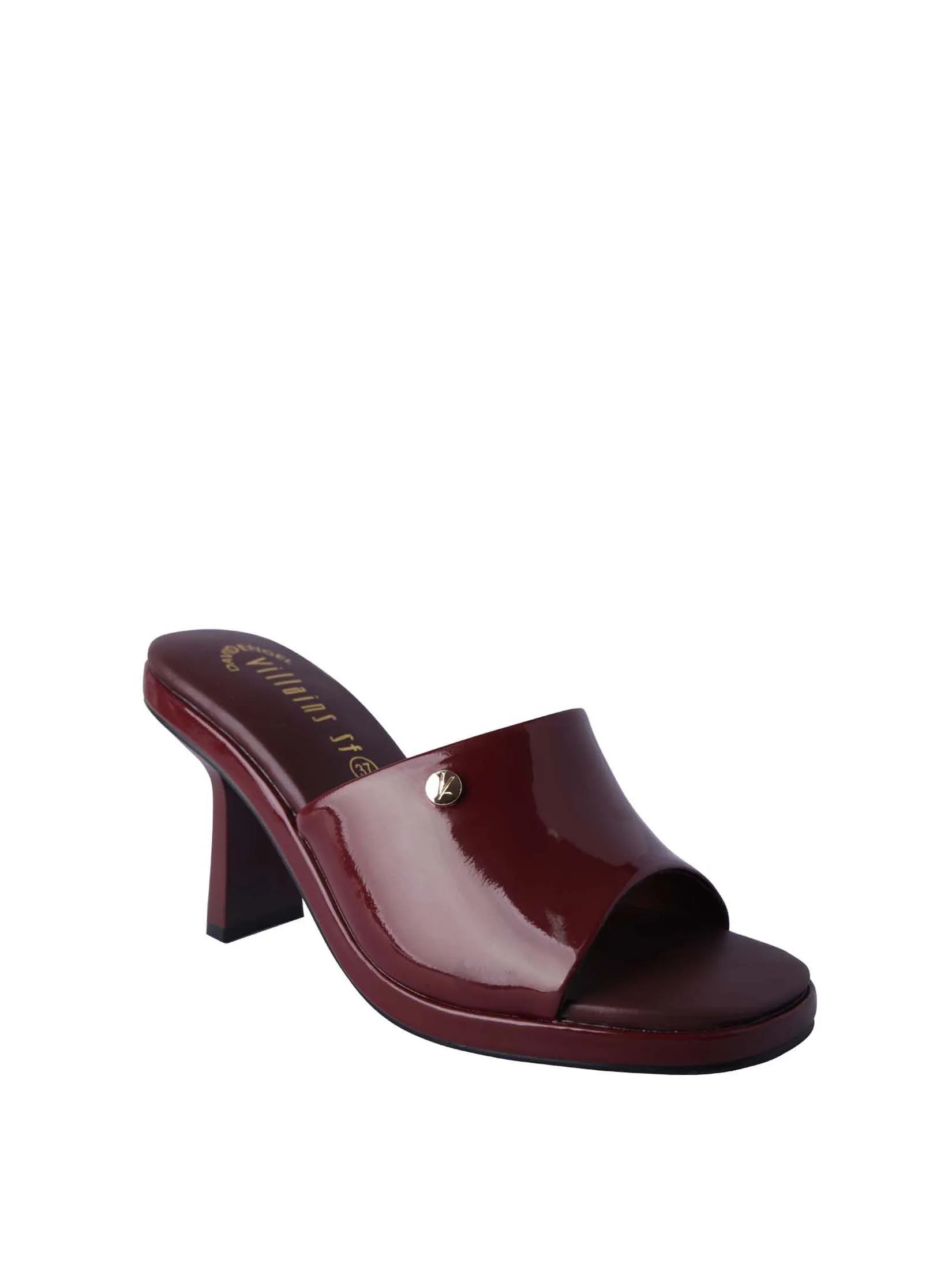 VILLAINS SF GENTLE BREEZE Women's Heeled Sandals BURGUNDY PATENT