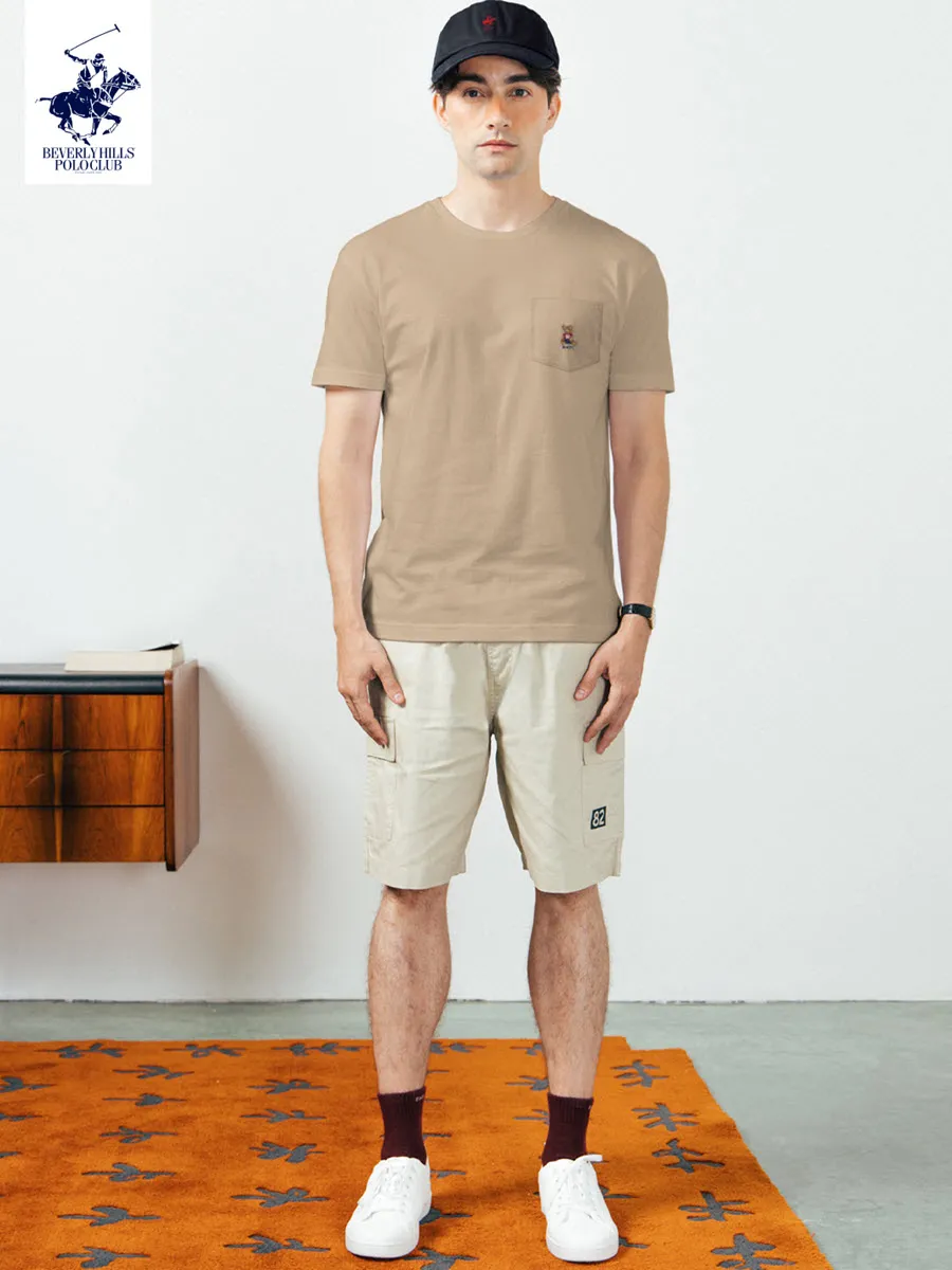BEVERLY HILLS POLO CLUB Brown Unisex T-Shirt REGULAR-FIT Model BNSR166