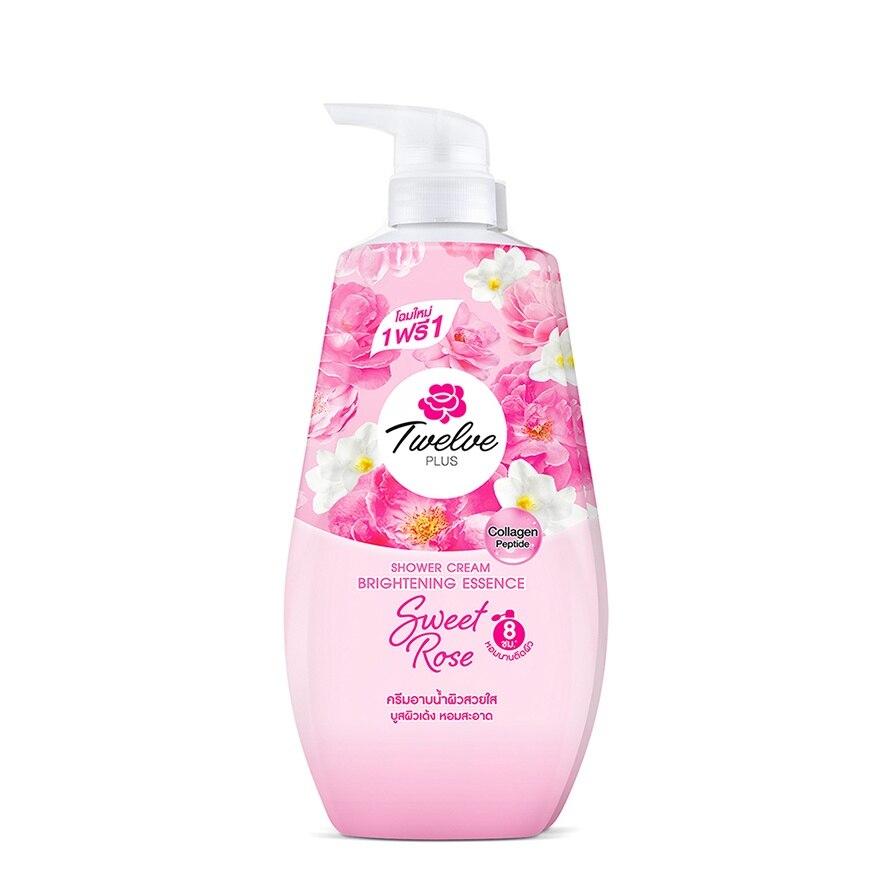 Twelve Plus Shower Cream Brightening Essence Sweet Rose 400 Ml.Twin Pack