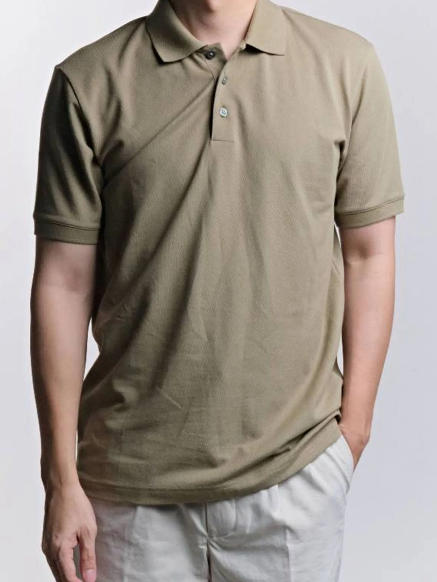 ERA-WON Men Polo Shirt Brown