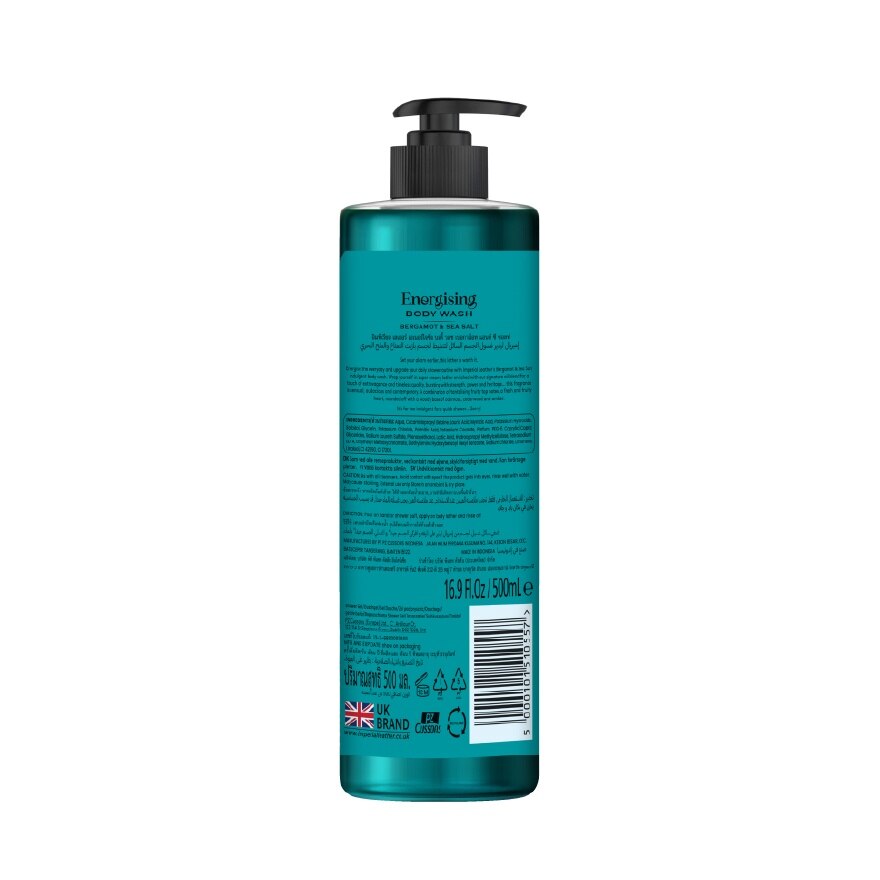 Imperial Leather Body Wash Energising Bergamot  Sea Salt 500 Ml.