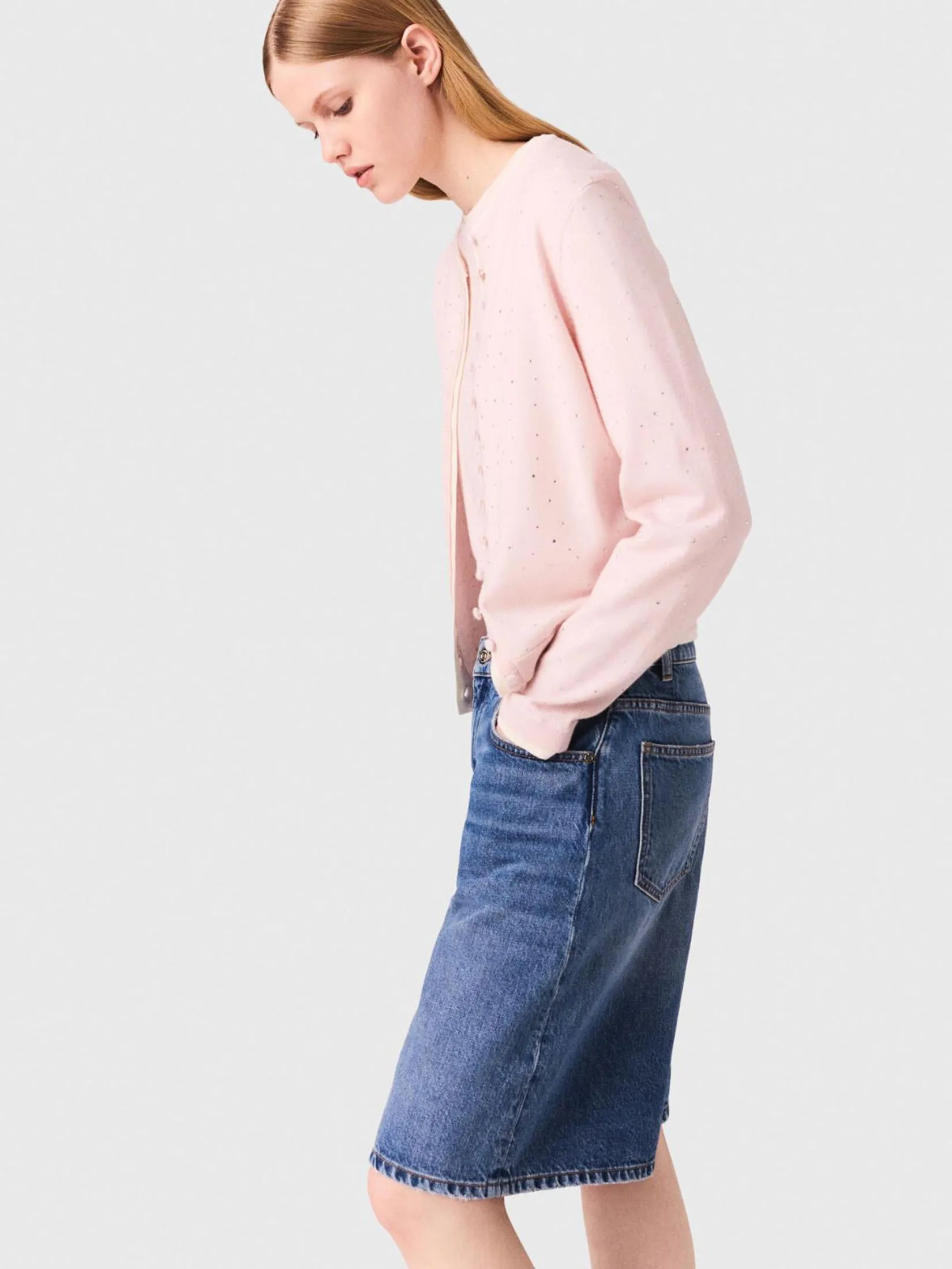 MAJE Women Cardigan Rhinestones