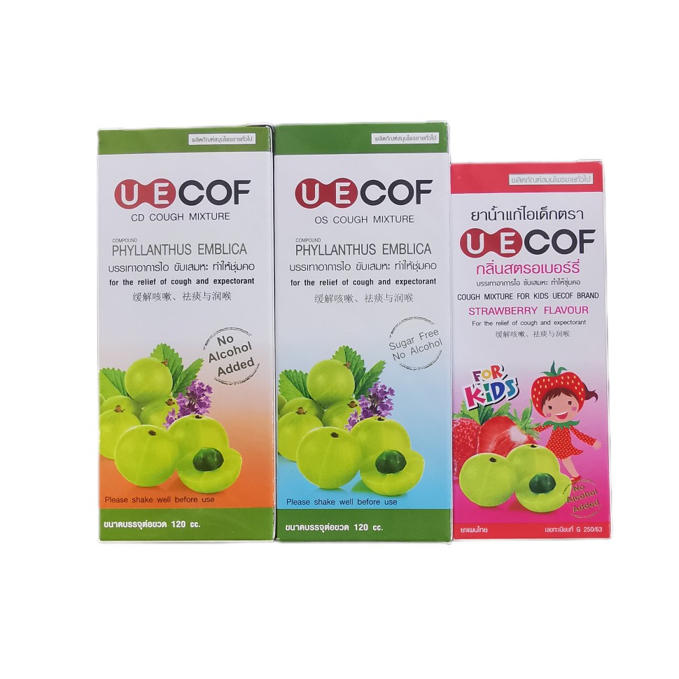 Микстура от кашля с эмбликой для взрослых и детей Uecof 120 мл
