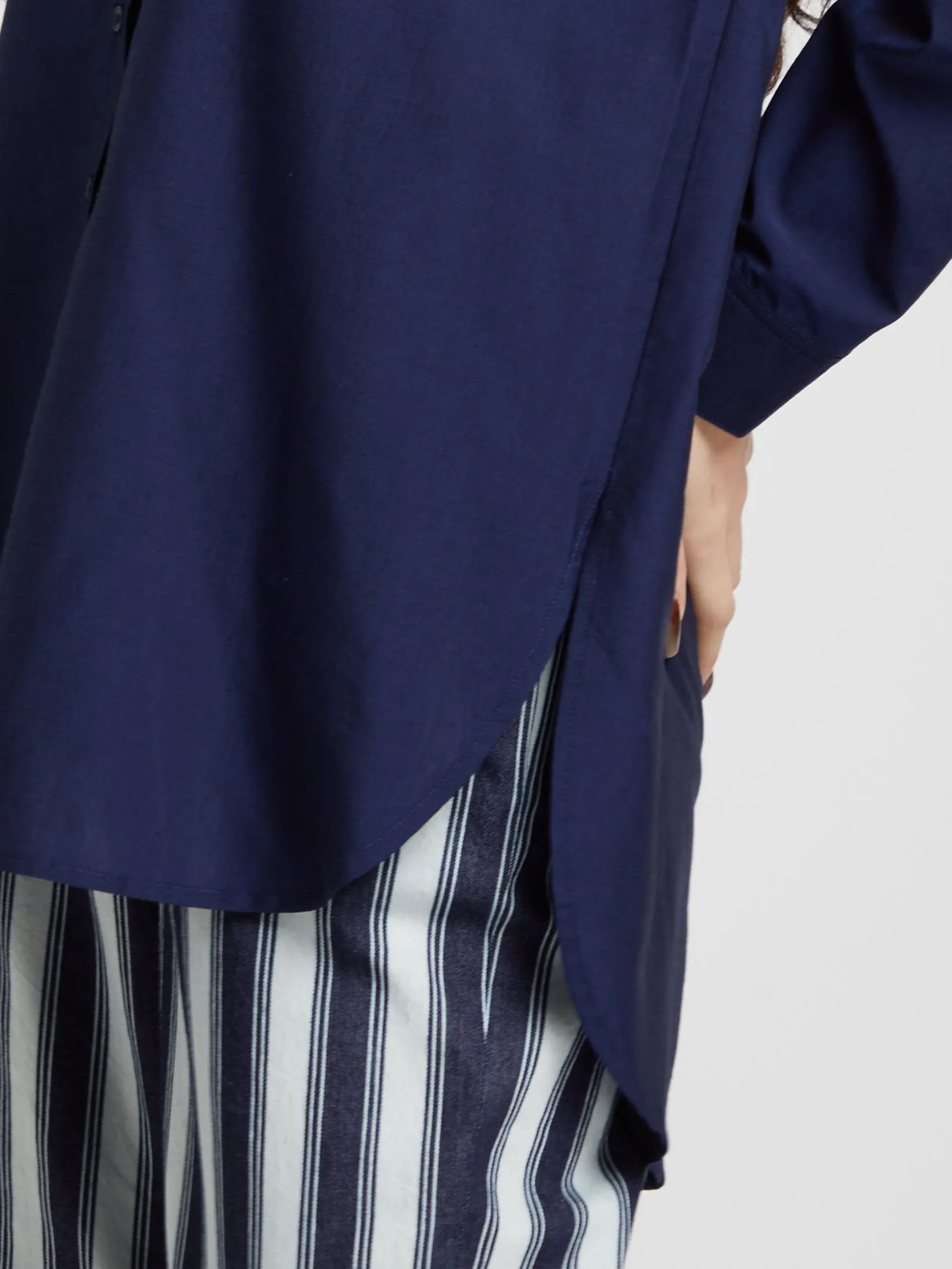 EASY PIECES Women Blouse Long Sleeves Round Neck Front Pocket