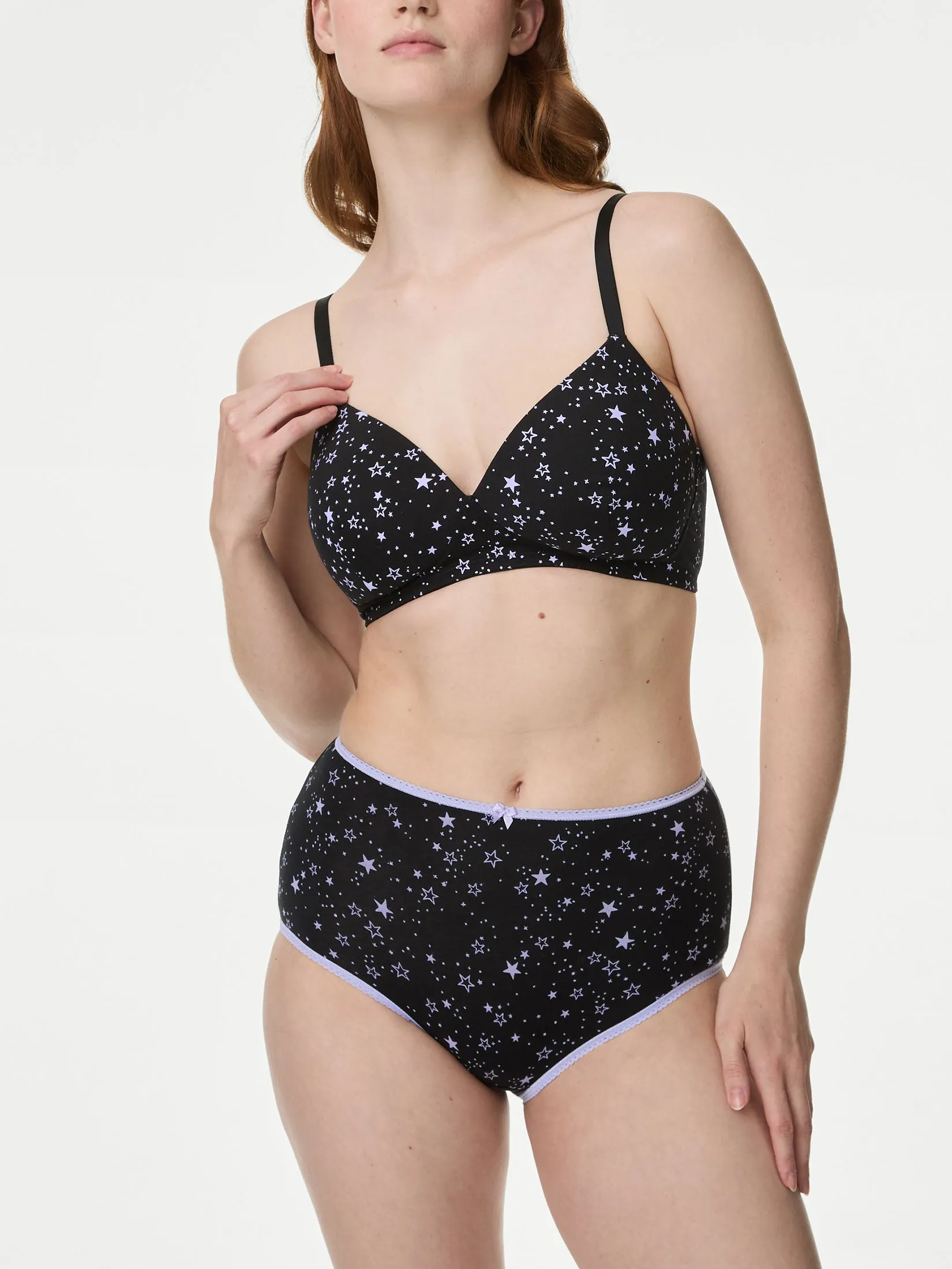 MARKS & SPENCER Women Briefs Cotton Lycra Full 5pk Multi-Color