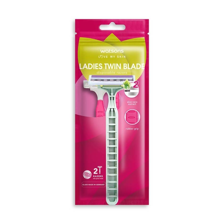 Watsons Ladies Twin Blade Disposable Razors 2 pcs.