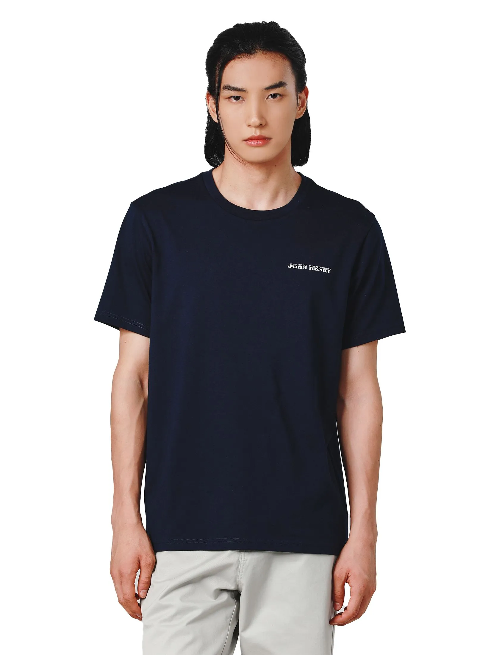 JOHN HENRY Men's T-Shirts (Slim Fit) DENIM Navy Size - L