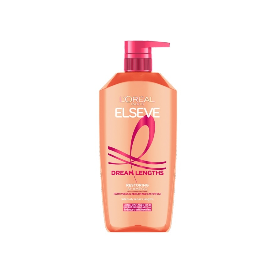 L'Oreal Paris Elseve Shampoo Dream Lengths Restoring 400 Ml. ผมยาว แห้งเสีย - Orange
