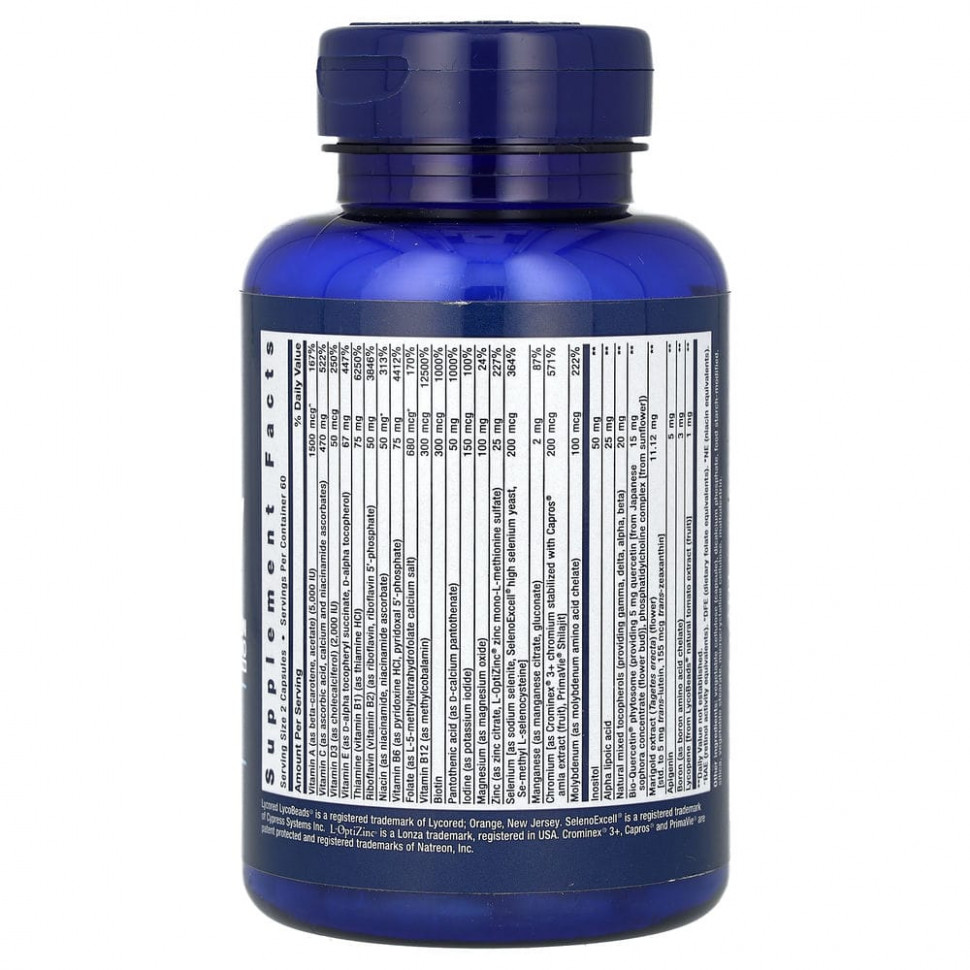 Life Extension, мультивитамины для приема два раза в день, 120 капсул