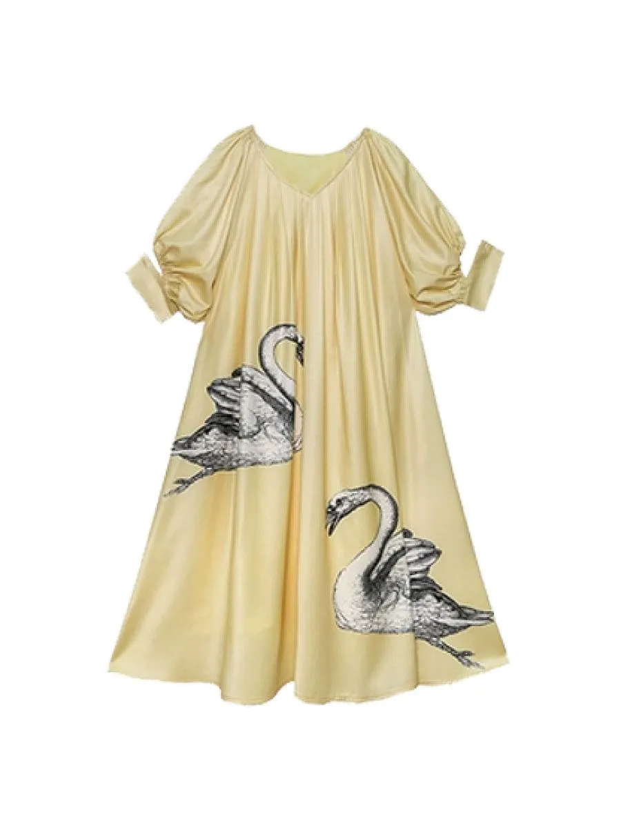 CAMOOONI Women Swan Song Dress Yellow
