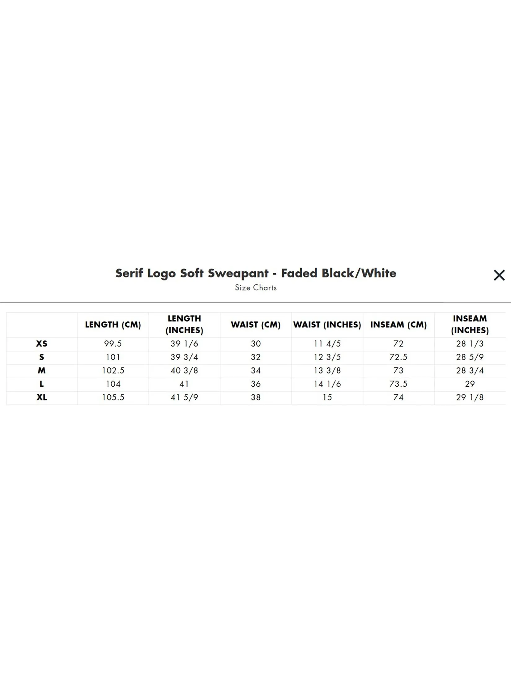 SPORTY & RICH Unisex Sweapant Serif Logo Soft - Faded Black/White