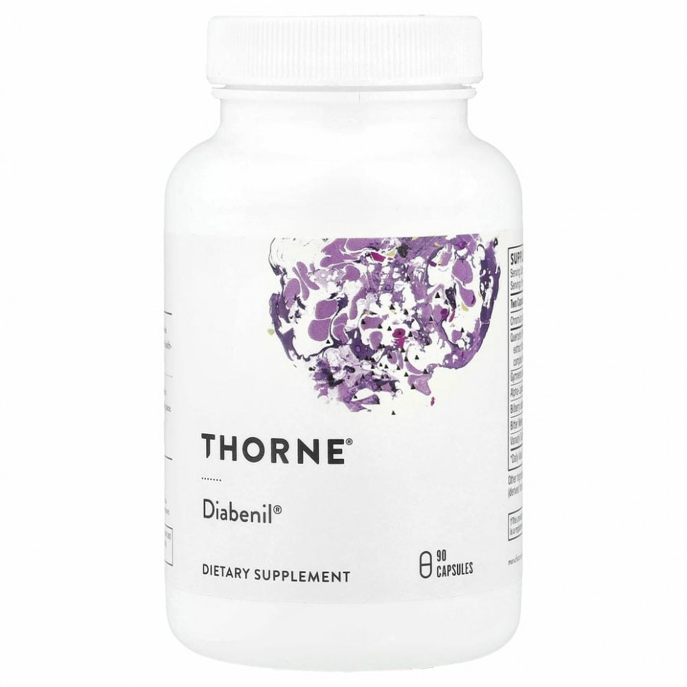 Thorne Research, Diabenil, 90 капсул