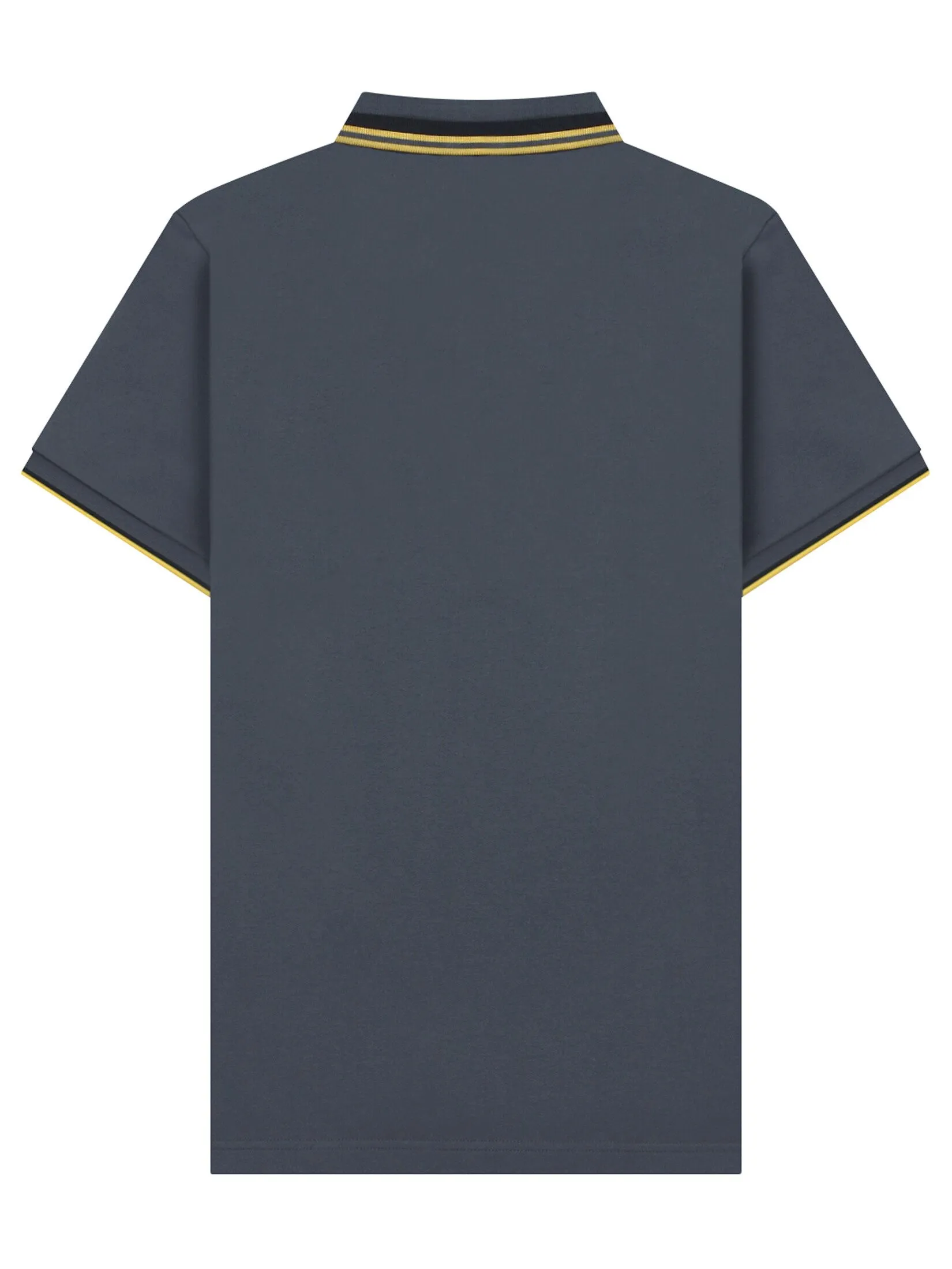 GIORDANO Men's Signature Pique Embroidery Solid Polo Atom grey