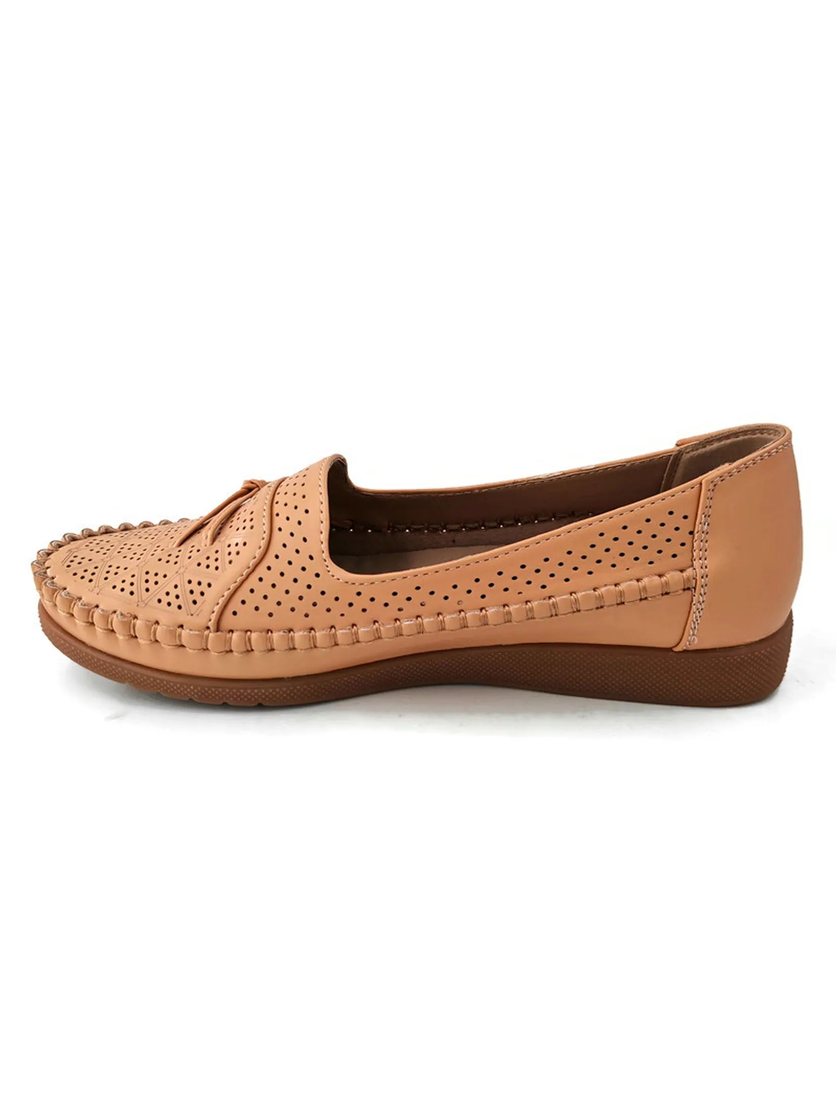KLIN Woman Moccasin Slip-On Style Mustard