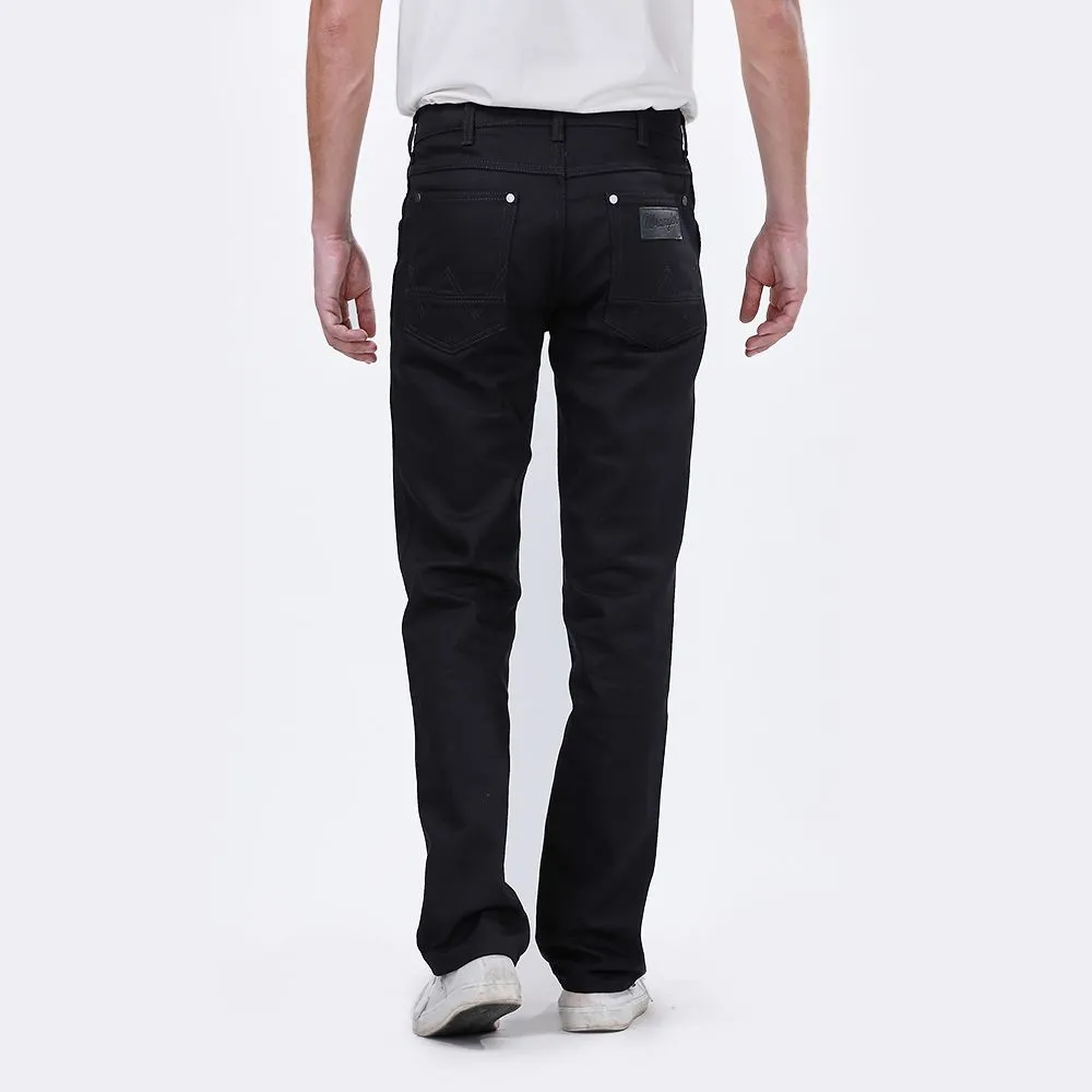 WRANGLER MEN'S JEANS WR WR15Q121 BLACK Mid-waist regular fit (GREENSBORO)