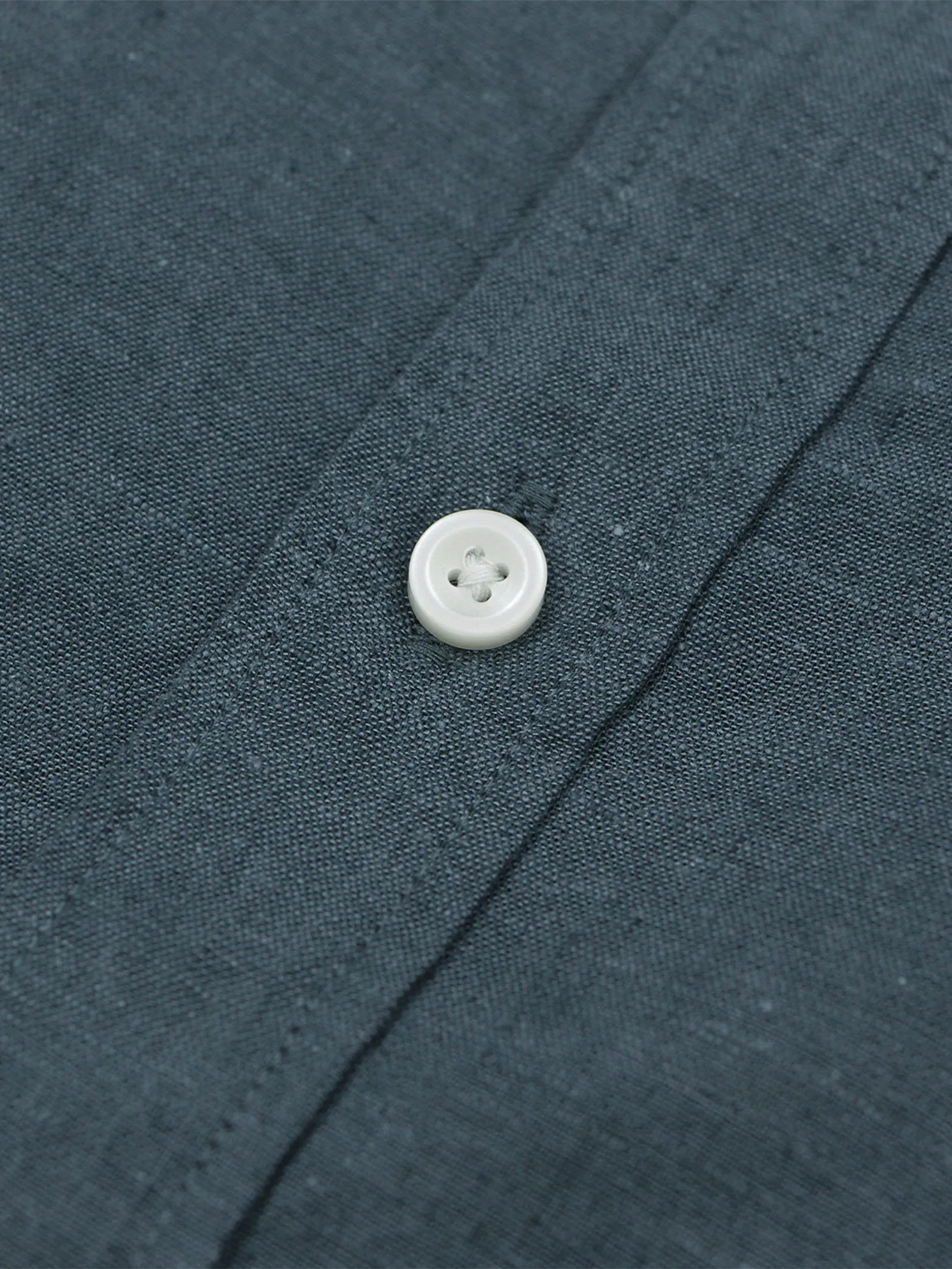 GIORDANO Men's Slim Fit Short Sleeve Linen Shirts Dark Green