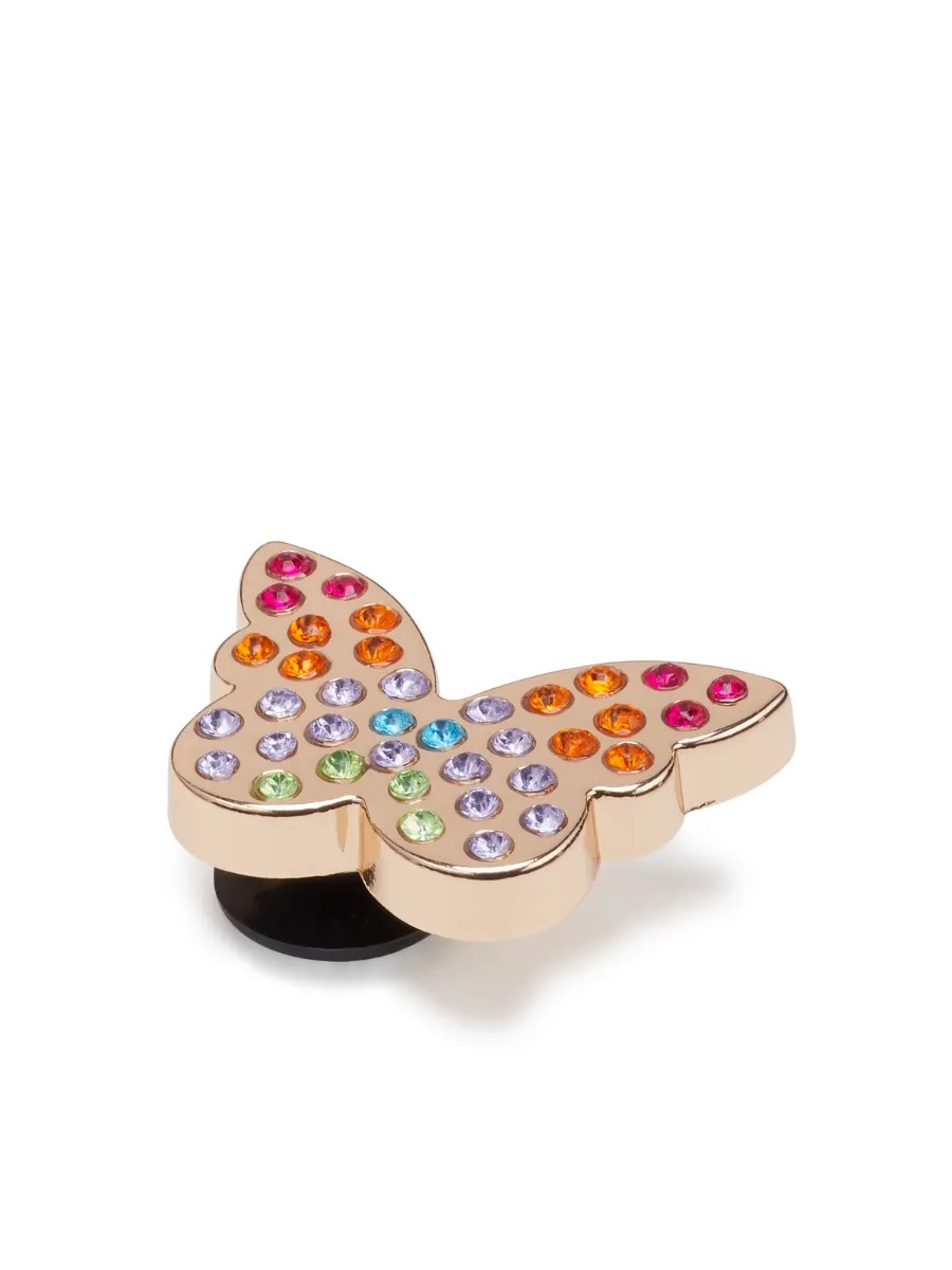 CROCS JIBBITZ™ GOLD RAINBOW ENCRUSTED BUTTERFLY