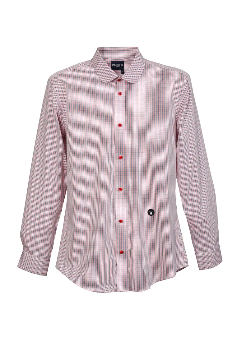 BROWNE & CO. Red Long Sleeves Check Shirt