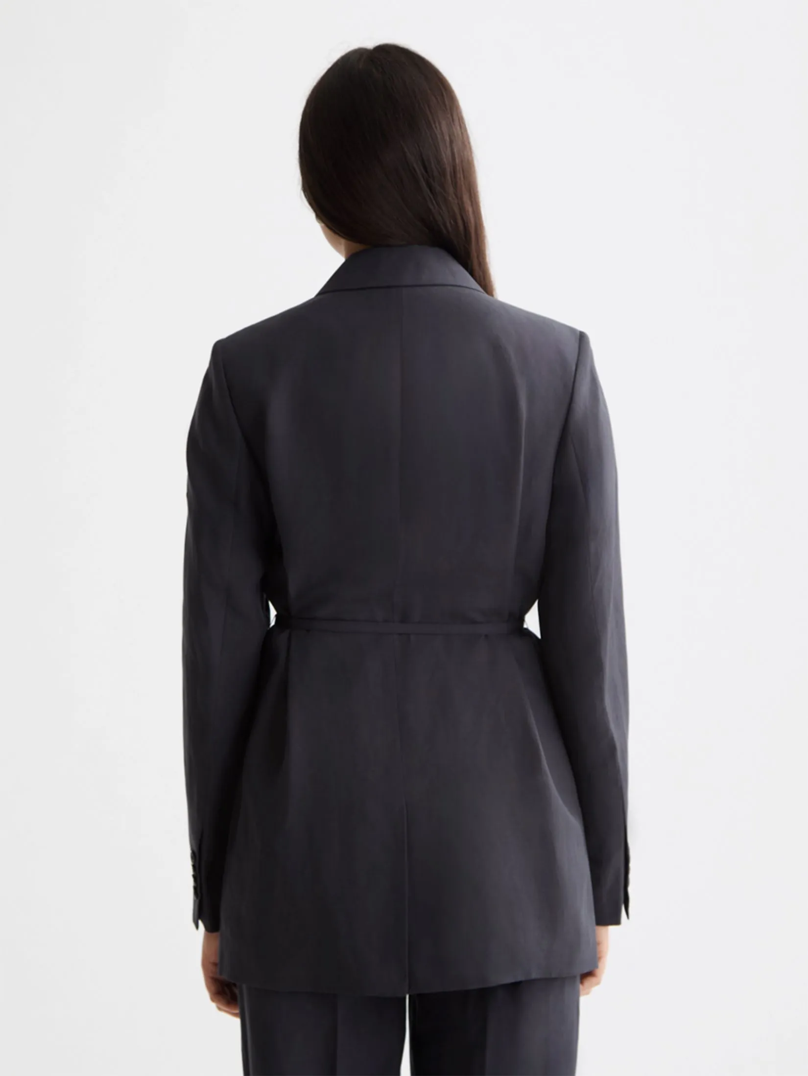 SCOTCH&SODA Women Blazer Belted Charcoal Art