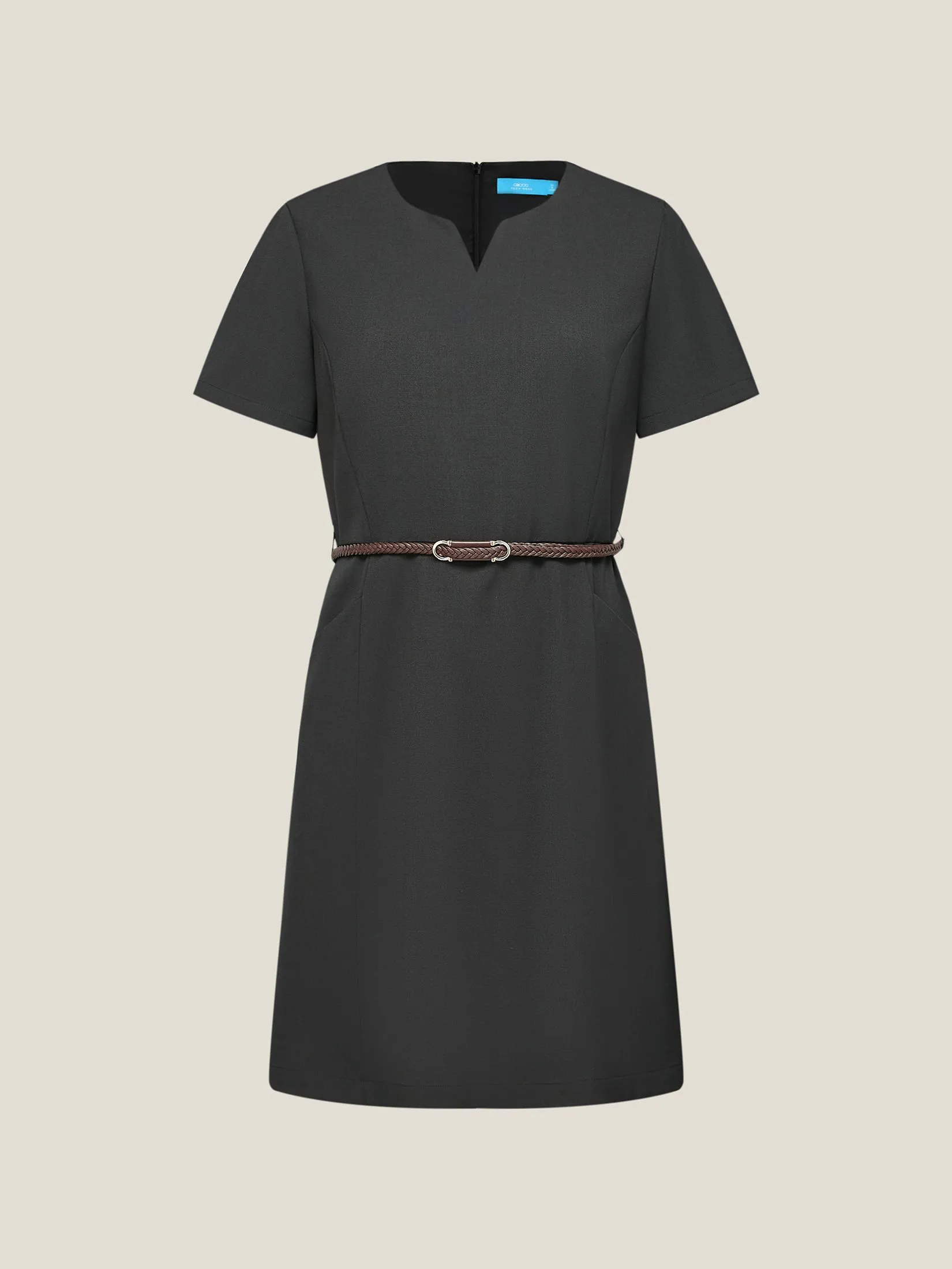 G2000 Women Clothing Cooling Multi-Way Stretch A-Shape Dress With Belt  A-Shape - Black Size - 32 EU