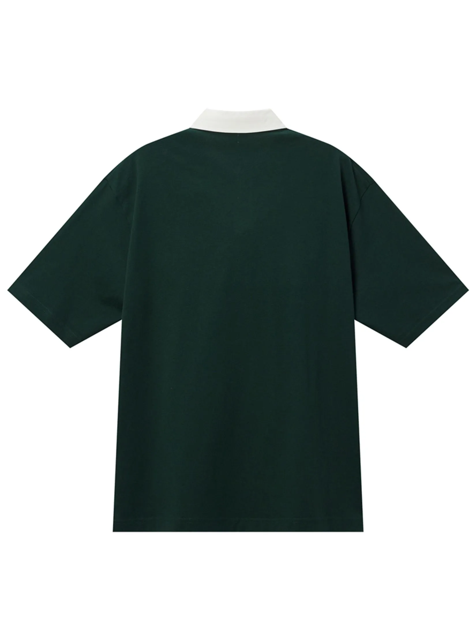 GIORDANO Men's Relax Printed Polo (Snoopy) Midnight Jade Green