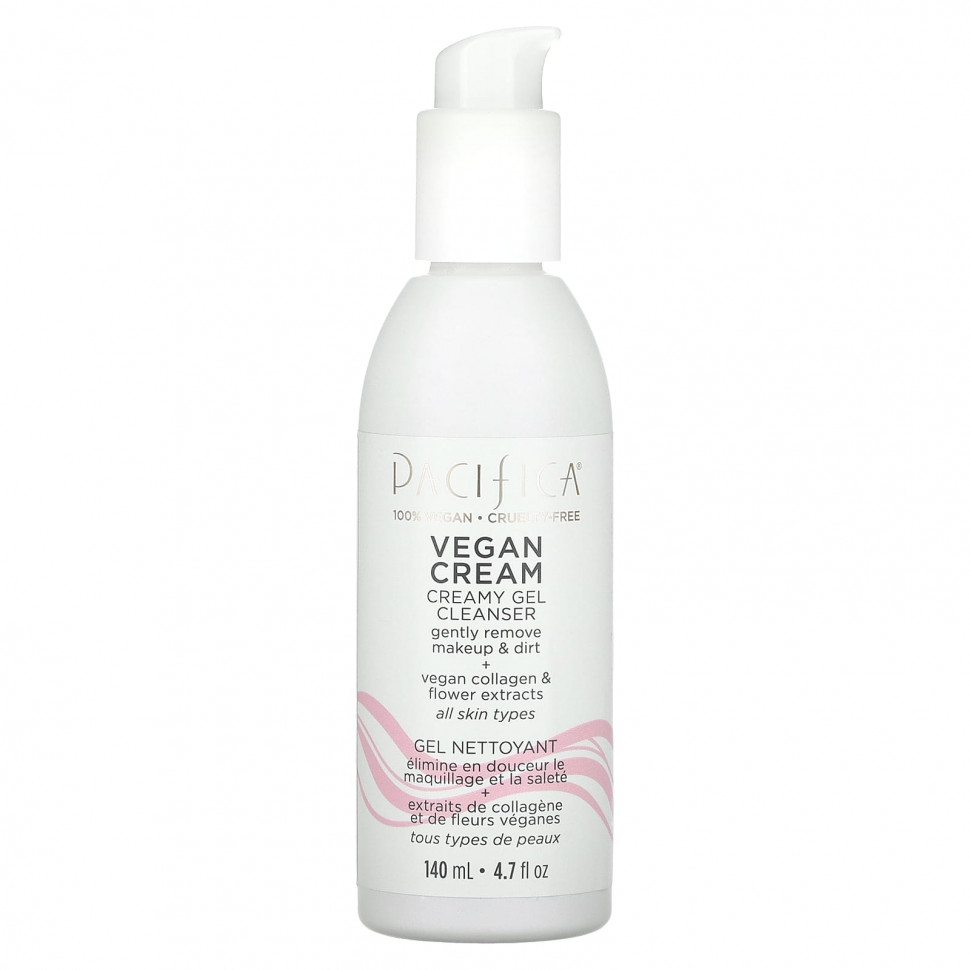 Pacifica, Vegan Cream, крем-гель для умывания, 140 мл (4,7 жидк. Унции)