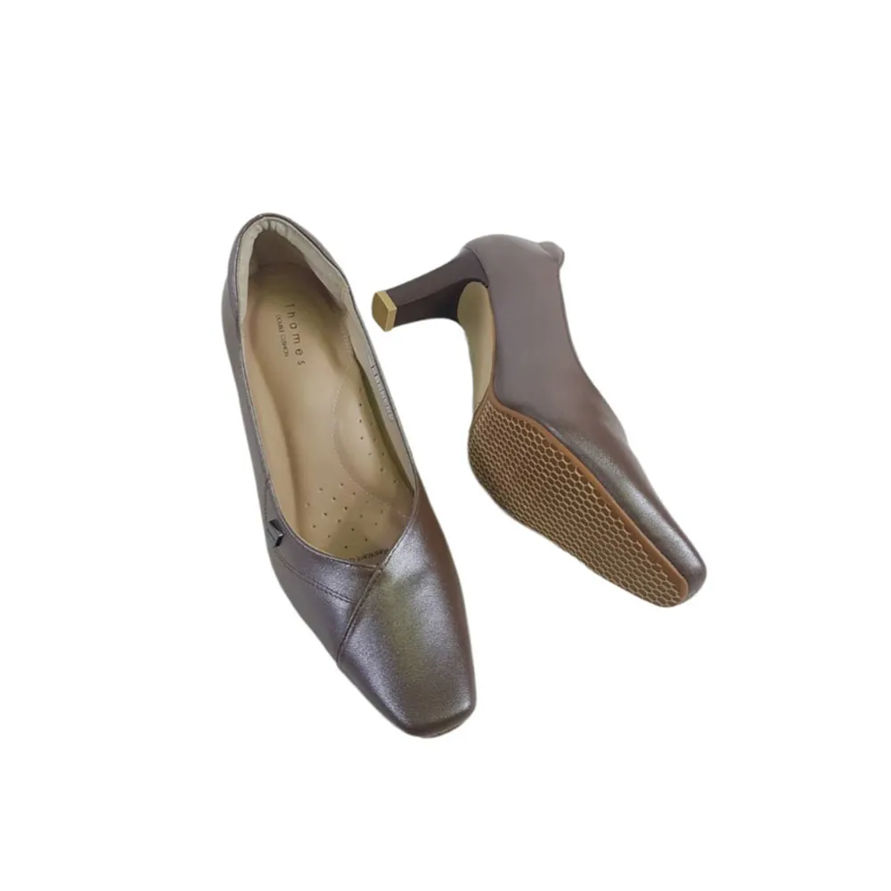THAMES Women 2.5 Inch High Heel Shoes Brown