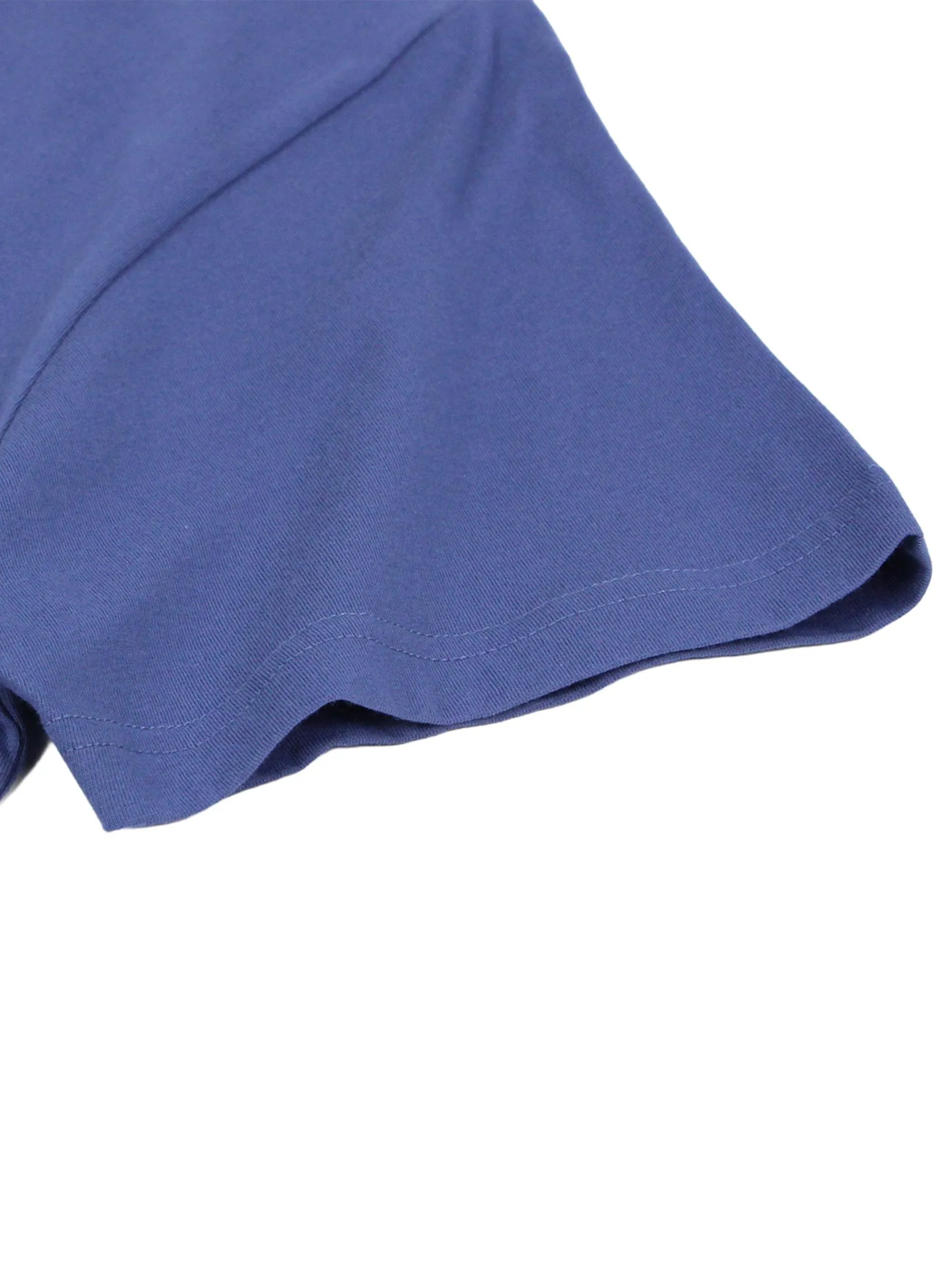 GIORDANO Men's Slim V-Neck Tee Gray Blue purple