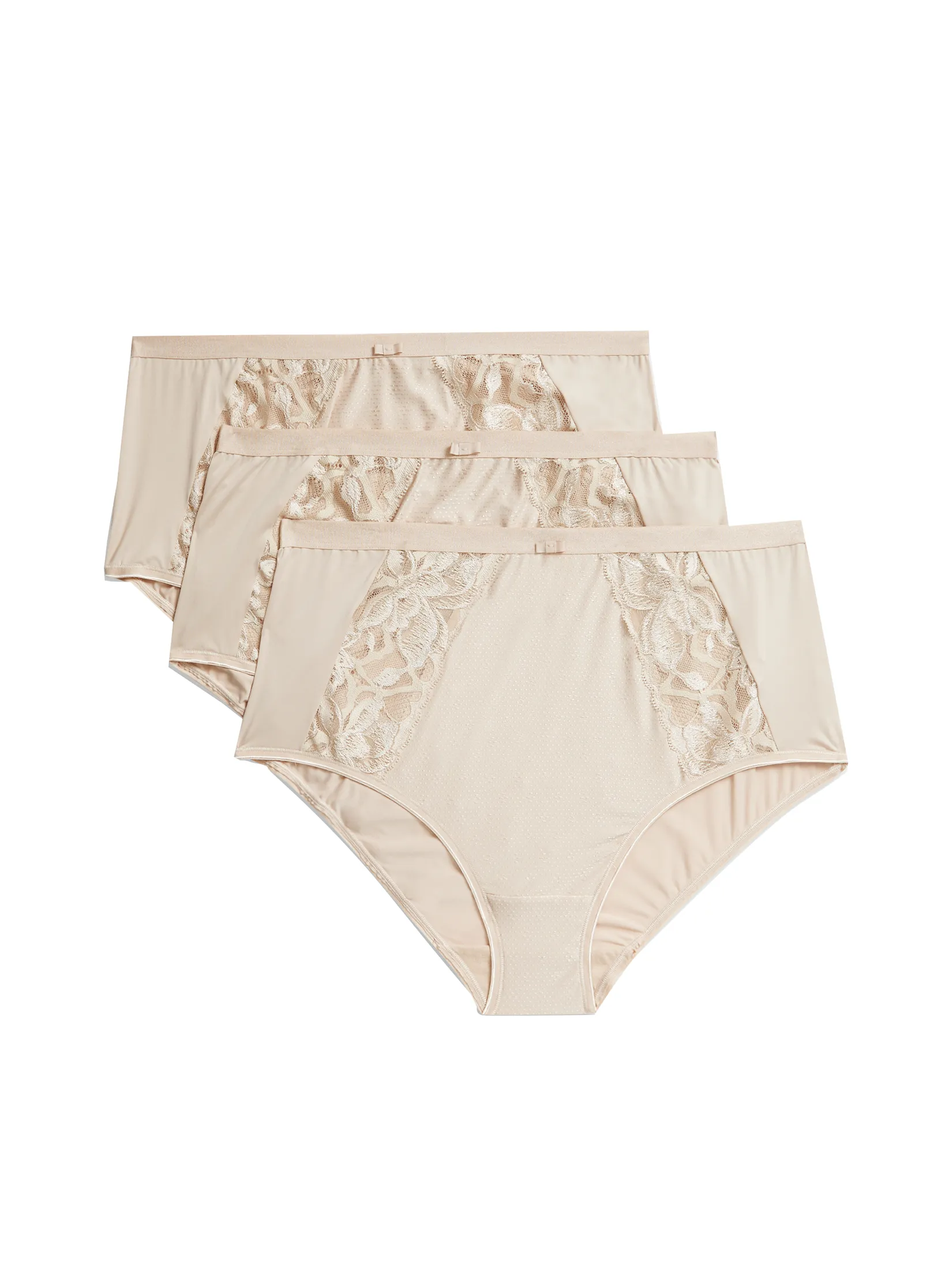 MARKS & SPENCER Women Briefs Wildblooms Full 3pk Almond