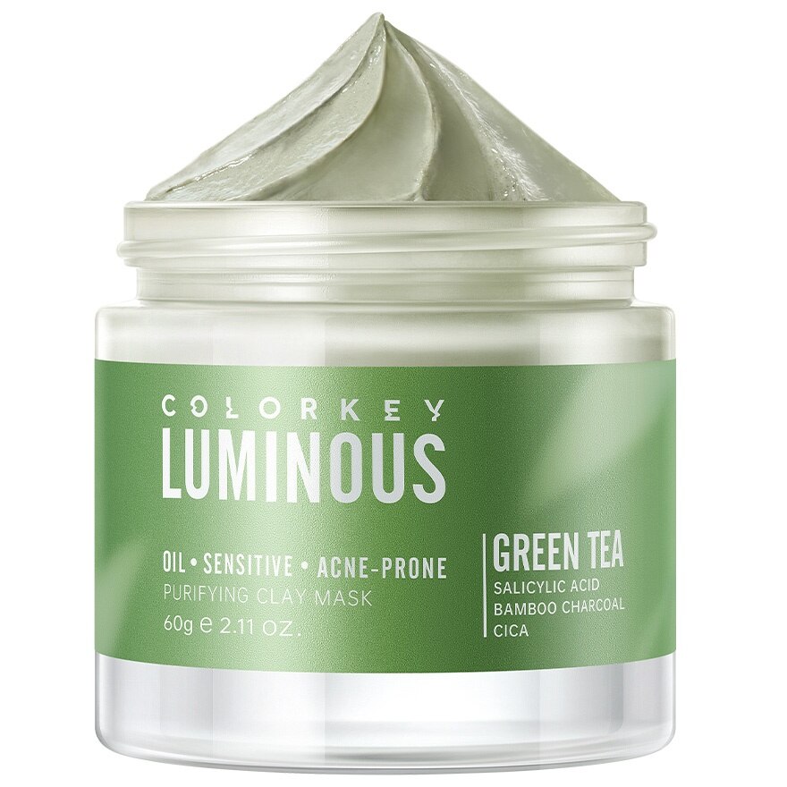 Colorkey Luminous Green Tea Purifying Clay Mask 30ml.