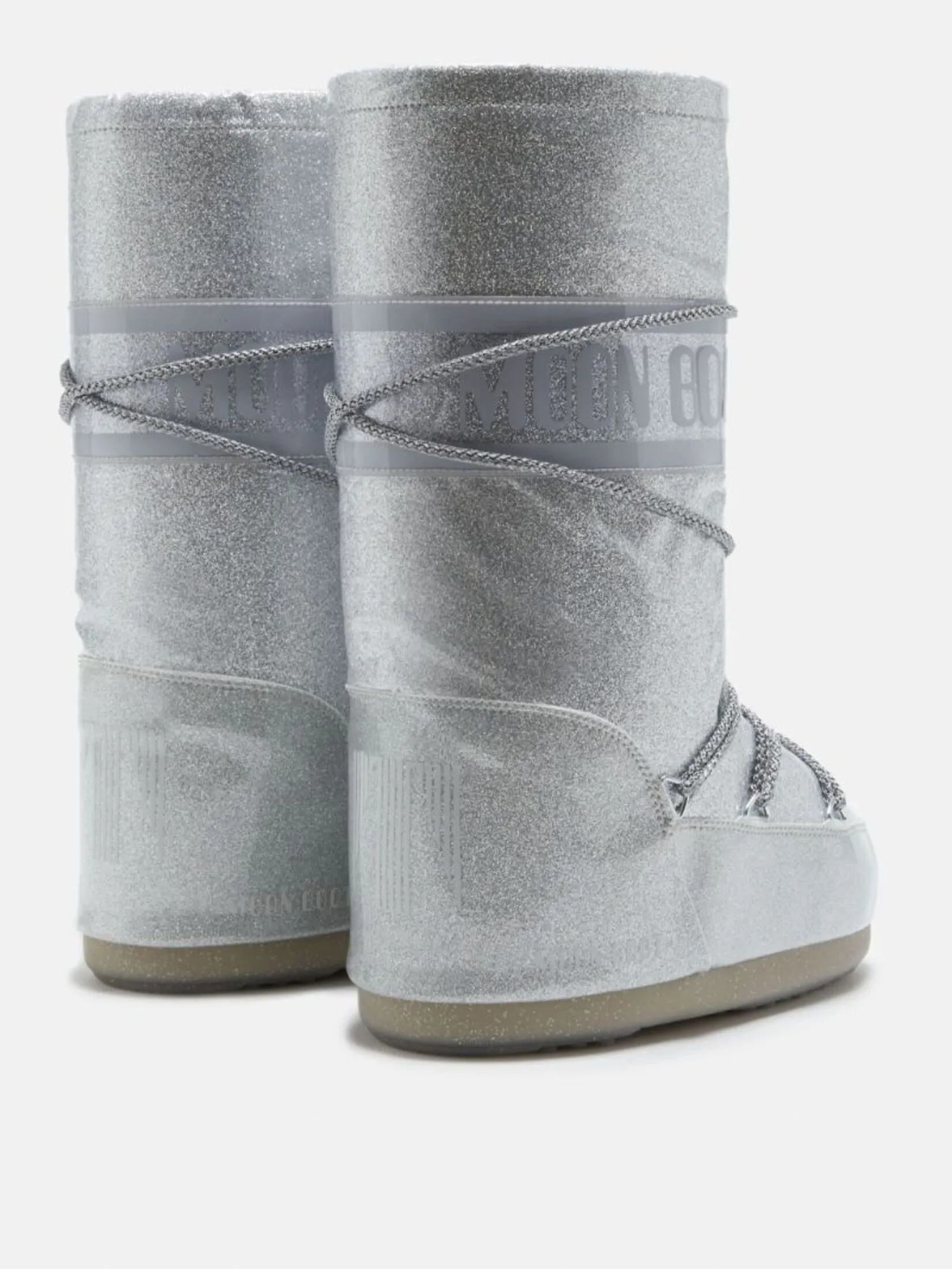 MOON BOOT Unisex Boots Icon Glitter Silver