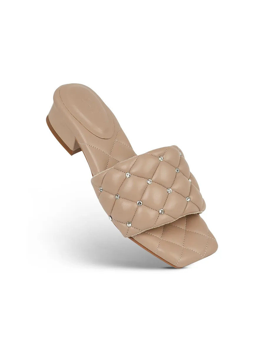 SHU WOMEN  PALETTE SOFT 1  LUCKY DIAMONDS SANDALS - BEIGE