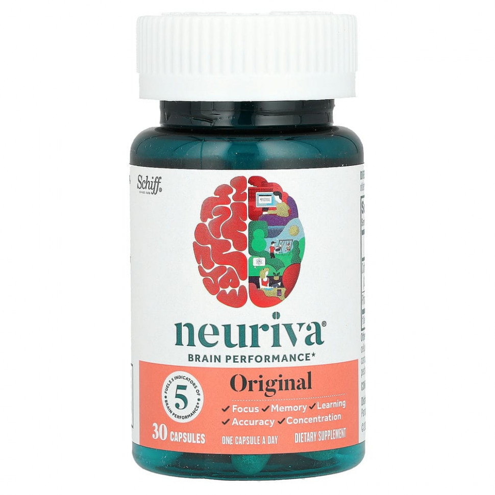 Schiff, Neuriva Brain Performance, оригинальный продукт, 30 капсул