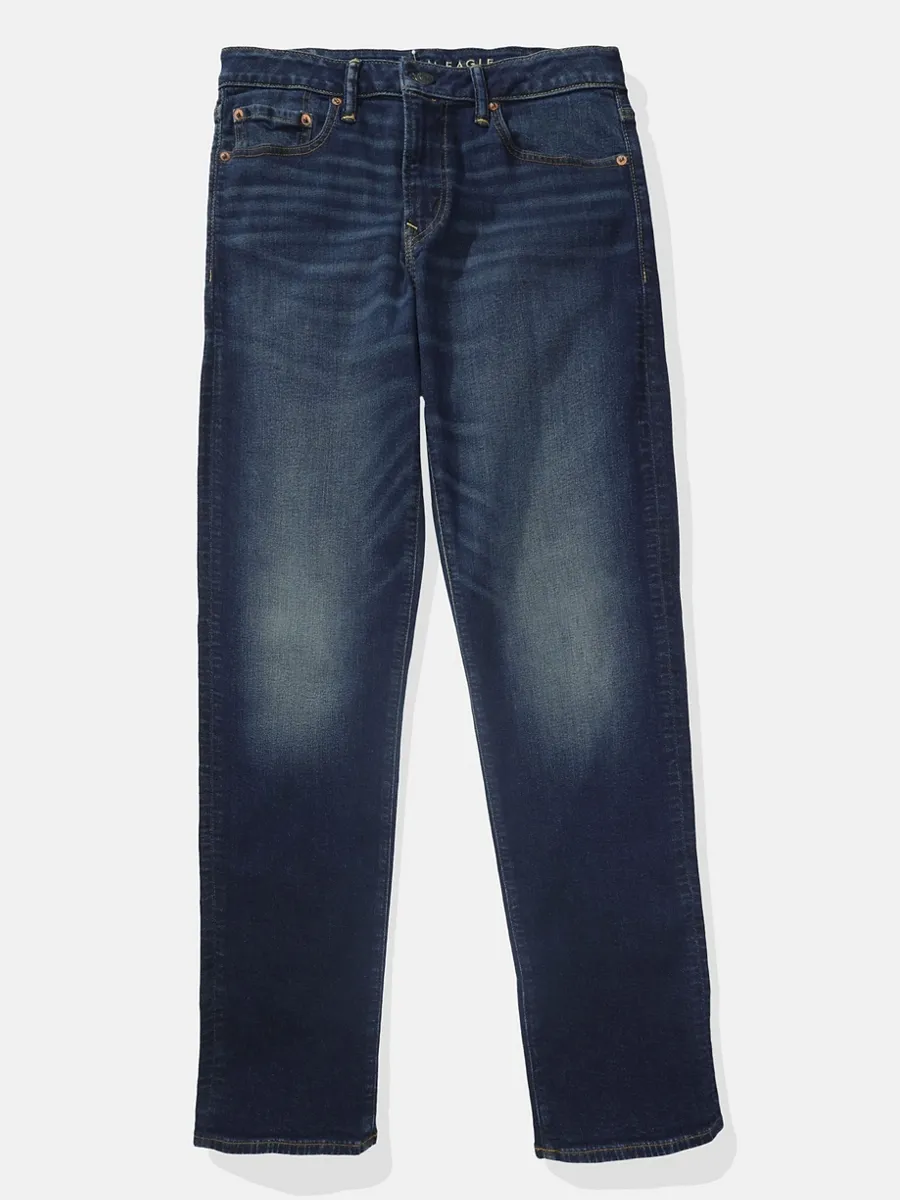 AMERICAN EAGLE MEN INTL EXCLUSIVE DARK CLEAN ORIGINAL STRAIGHT 445 INDIGO WATERS