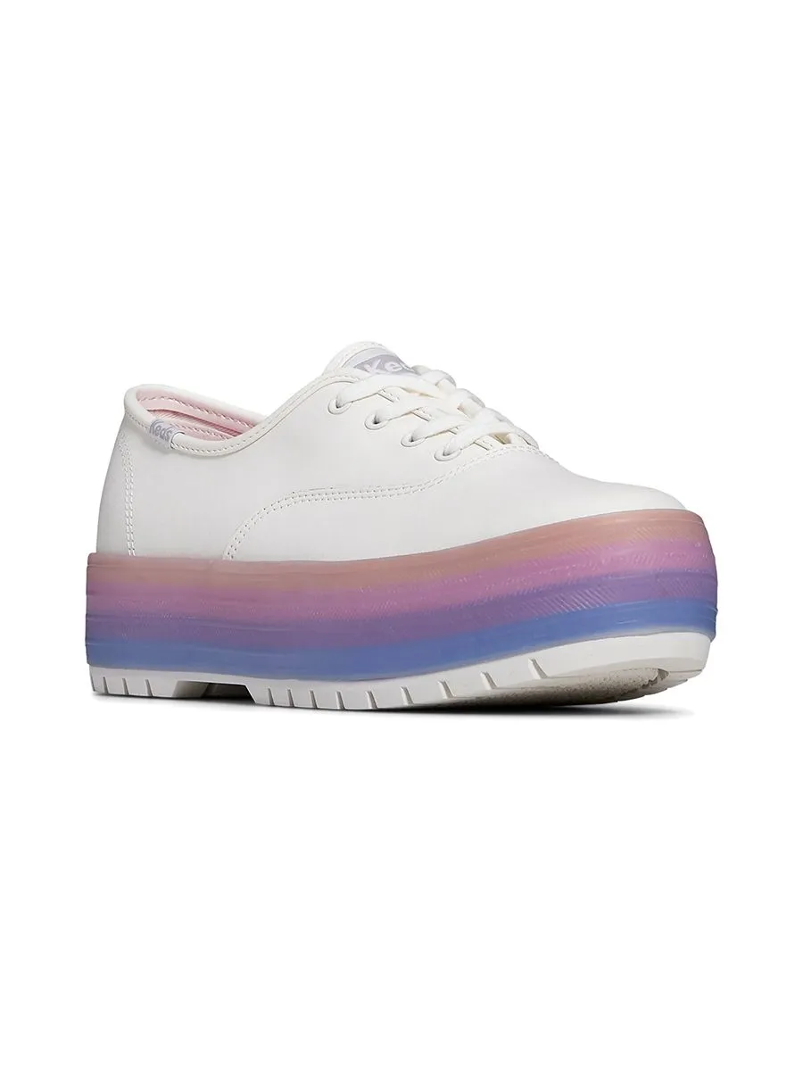 KEDS Women The Platform Lug Translucent Foxing White/Multi