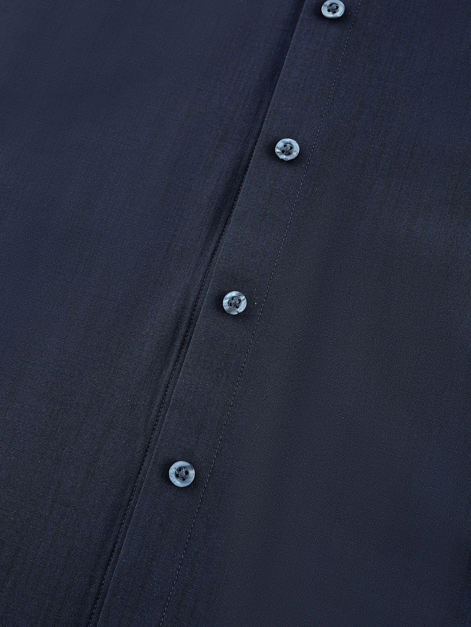 G2000 Women Clothing Stand Collar Shirt Dress Shift Shape - Navy