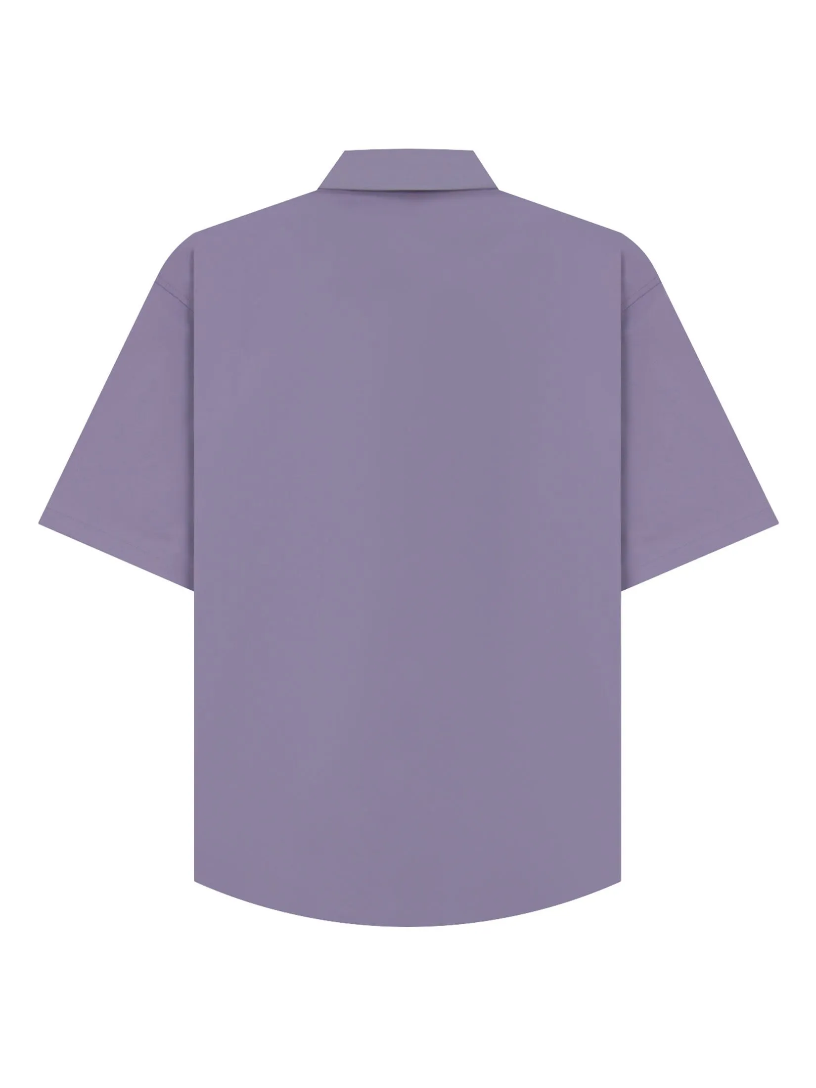 GIORDANO Men's Relax Zip Pocket UV Protection Shirt (Spring Adventure) Gray ridge Purple