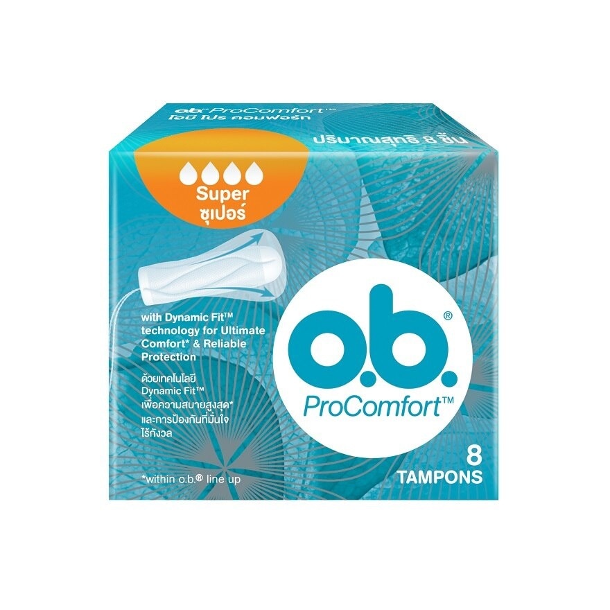 O.B. Pro Comfort Tampons Super 8'S ผ้าอนามัยแบบสอด