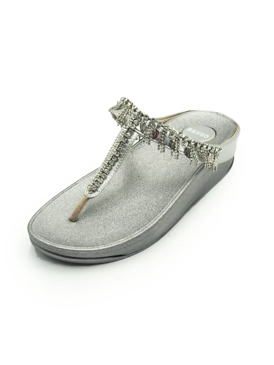 SENSO Women Comfort Sandals J81015 Silver Size - 36 EU
